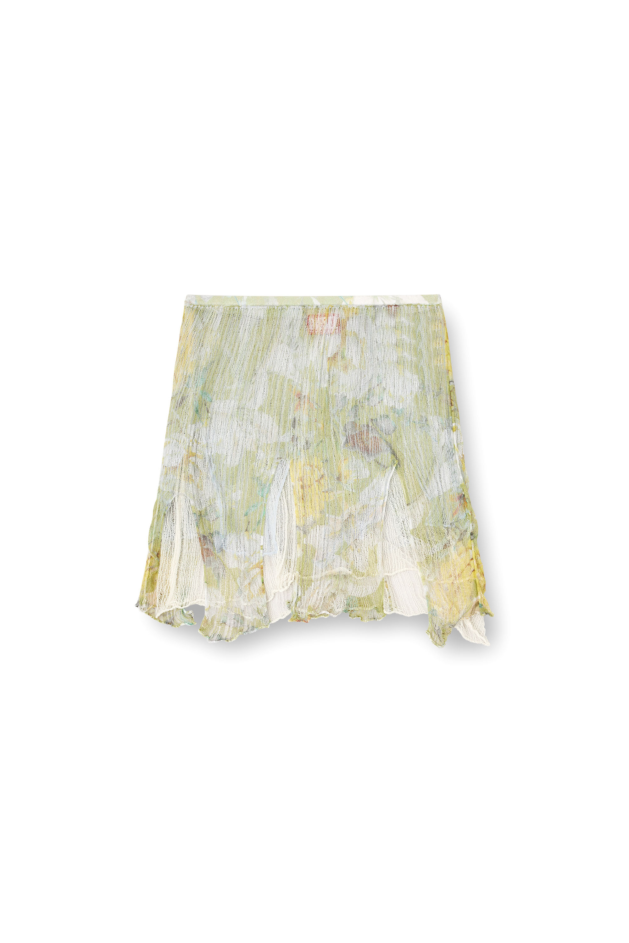 Diesel - M-ATREIUS, Gonna in maglia distressed floreale Donna in Multicolor - 3