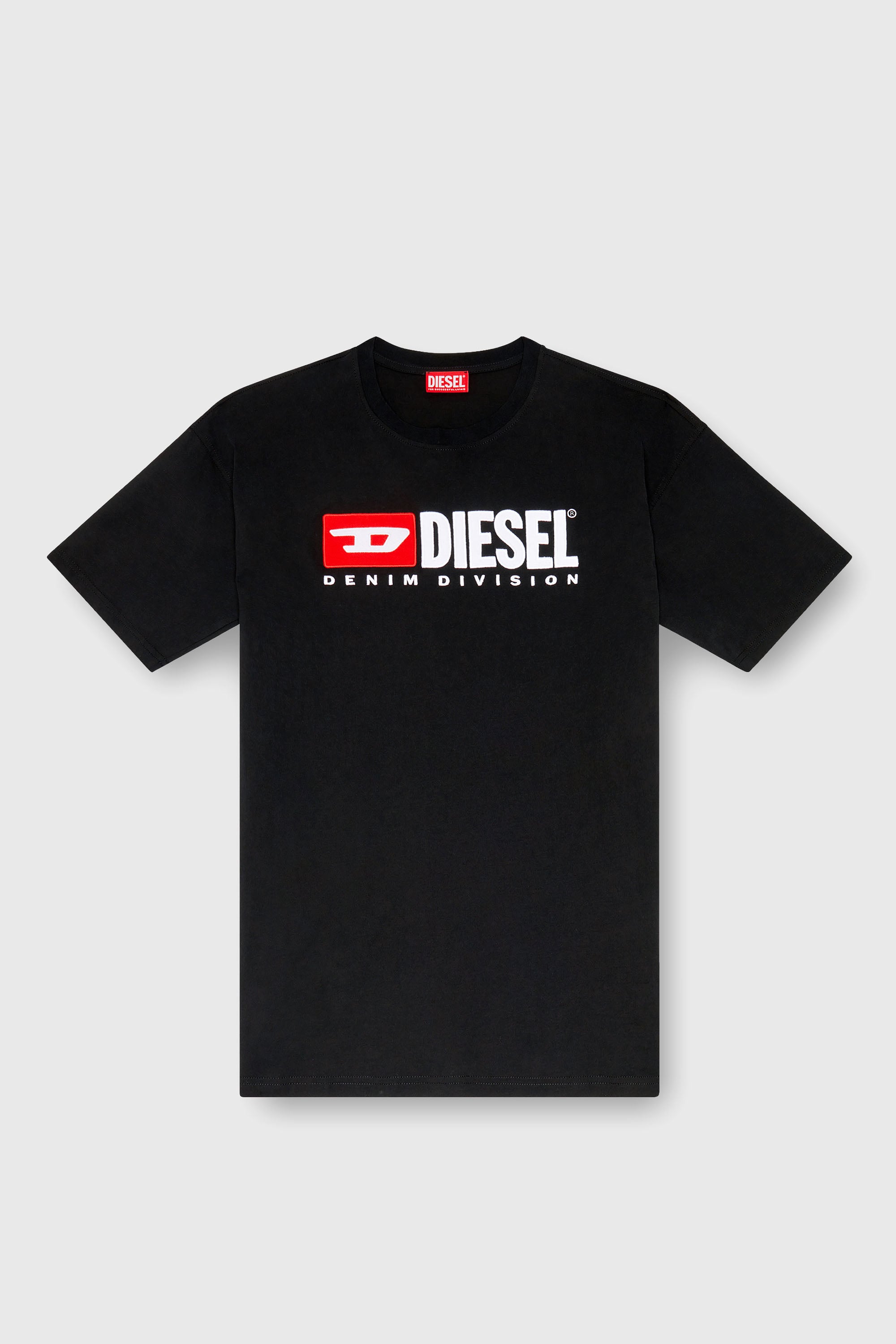 Diesel - T-BOXT-DIV, T-shirt con patch logo Diesel Uomo in Nero - 2