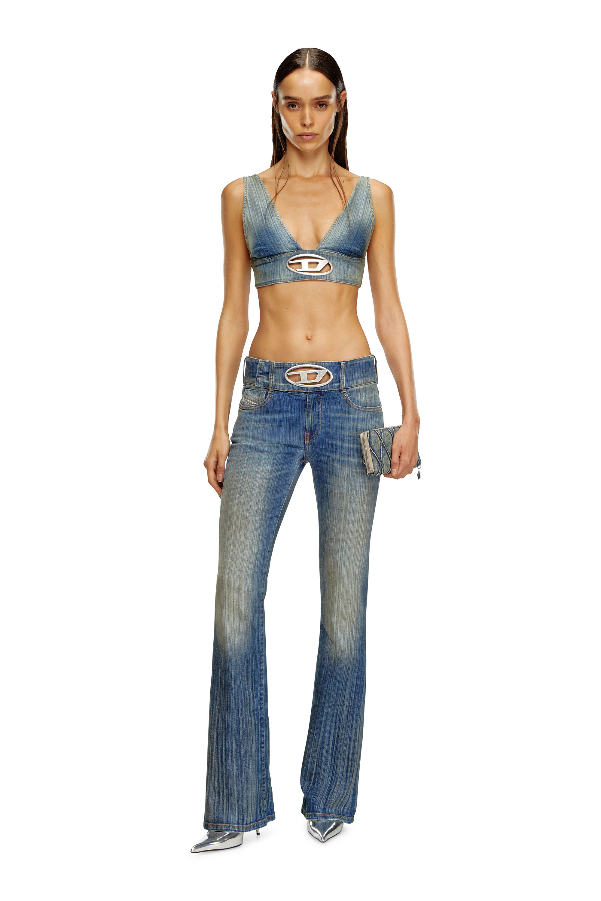 Diesel - Bootcut and Flare Jeans D-Propol 0CBCX, Blu medio - Image 2