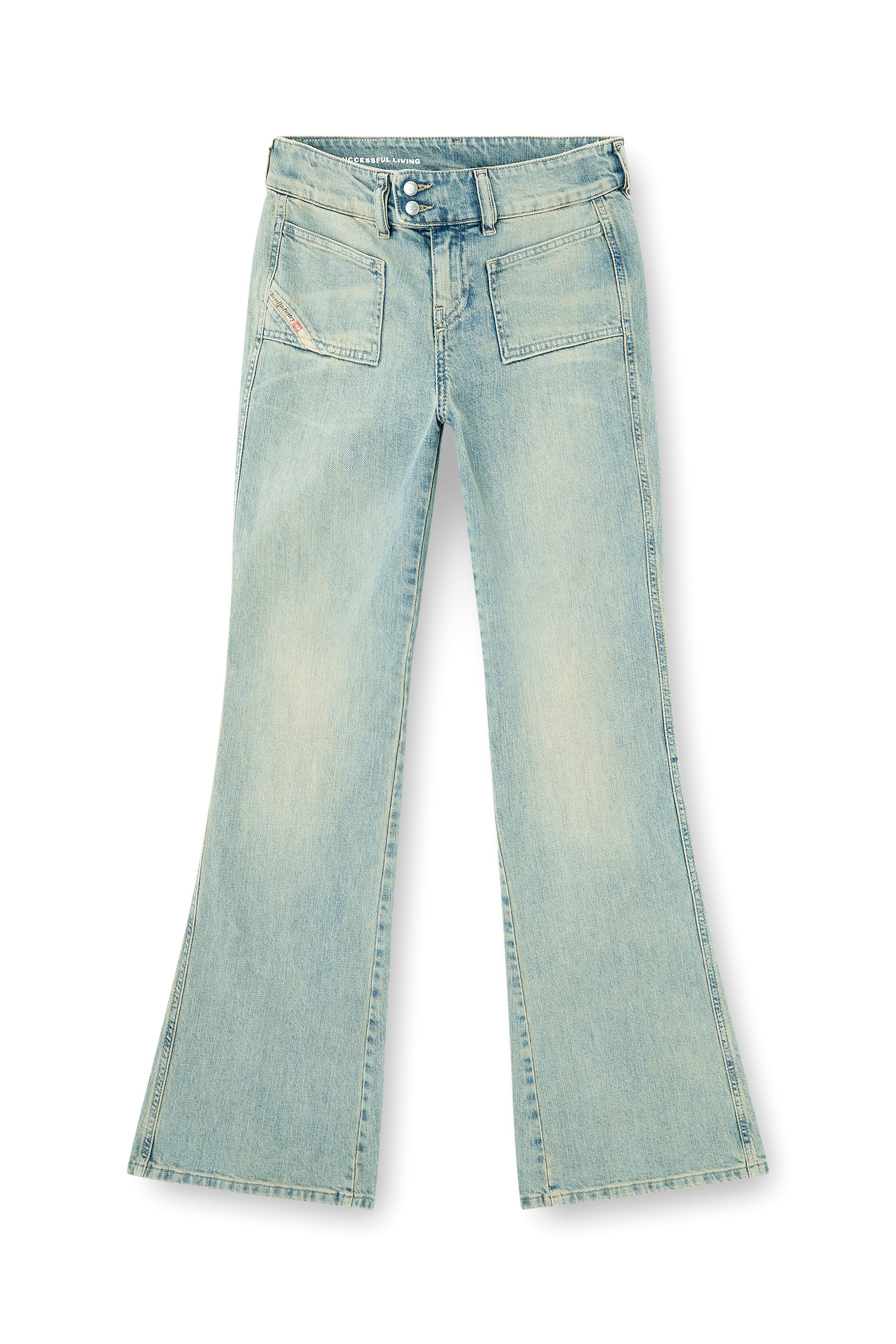 Diesel - Bootcut Jeans D-Hush 09N33 Donna, Blu medio - Image 3