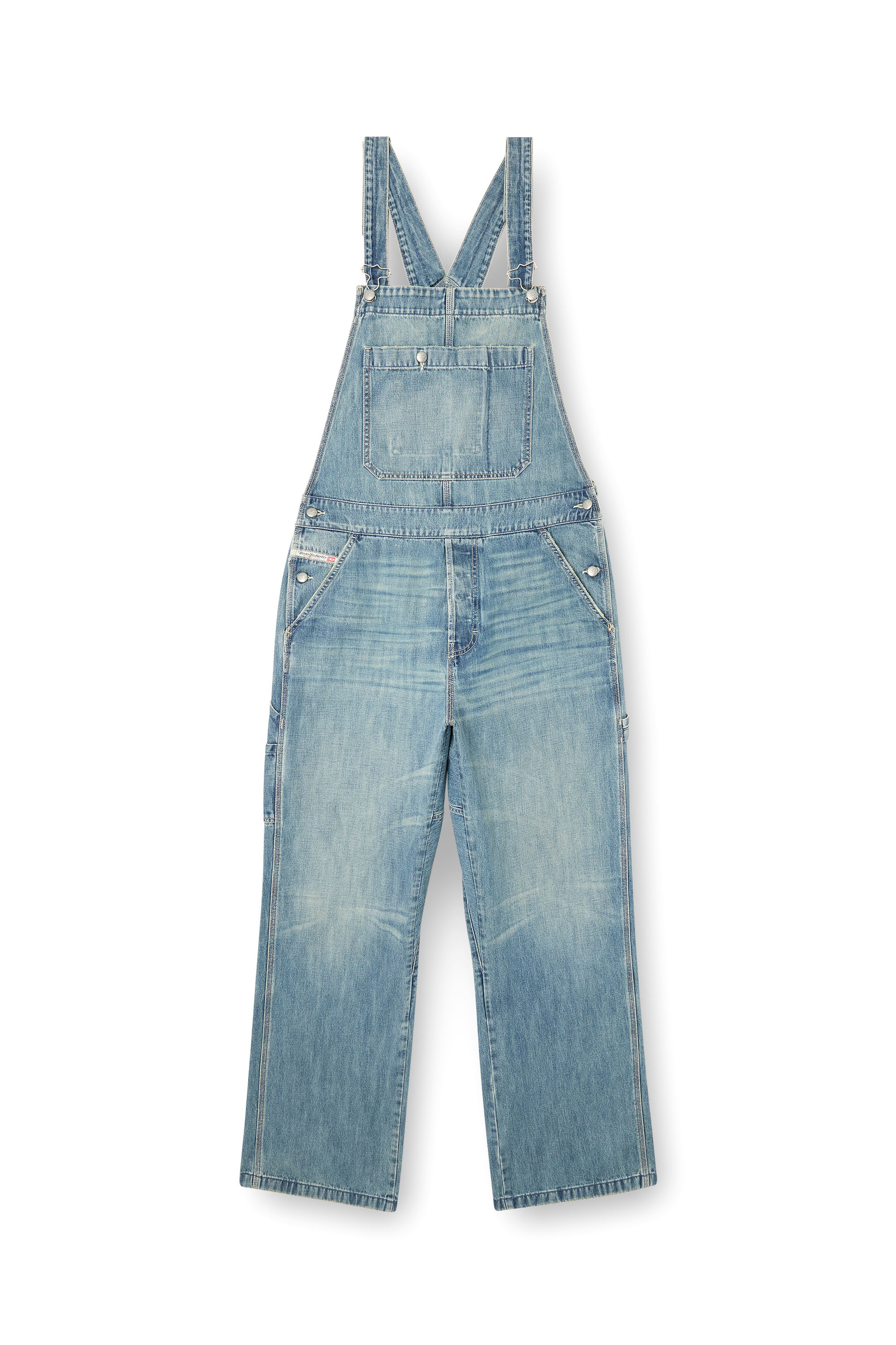 Diesel - D-FRAMU-U, Salopette in denim utility Unisex in Blu - 3