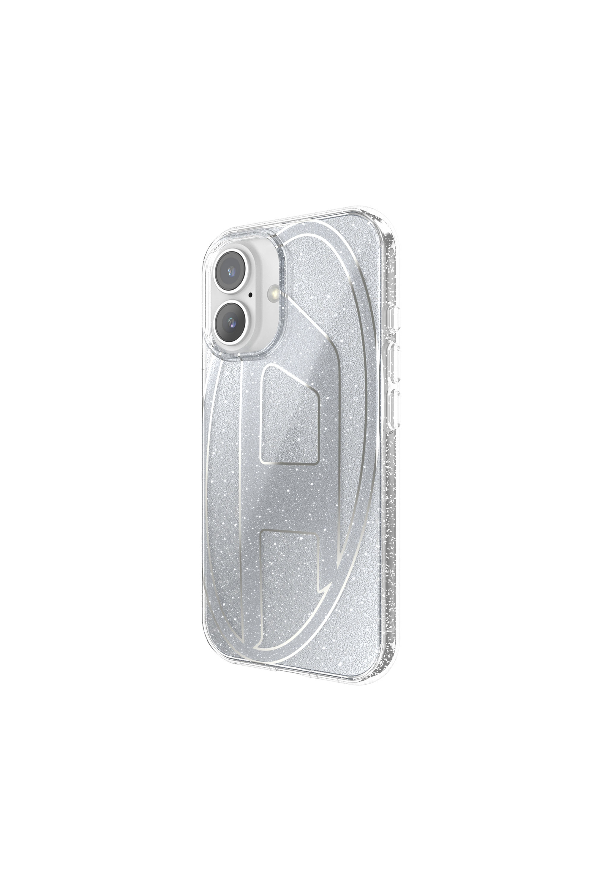 Diesel - 60151 AOP CASE, Cover glitterata per iP 16 Unisex in Argento - 4