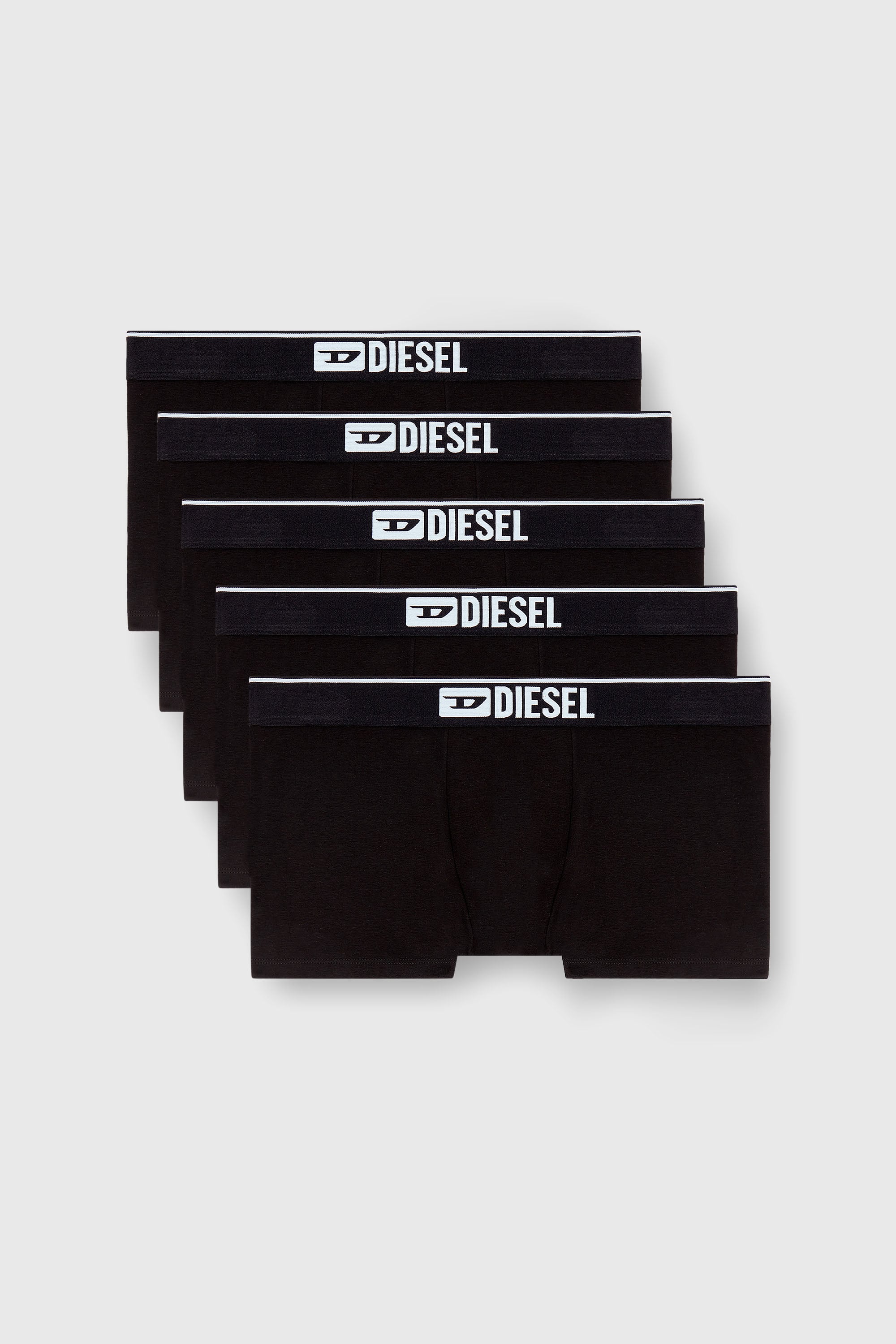 Diesel - UMBX-DAMIENFIVEPACK, Set da cinque boxer tinta unita Uomo in Nero - 1