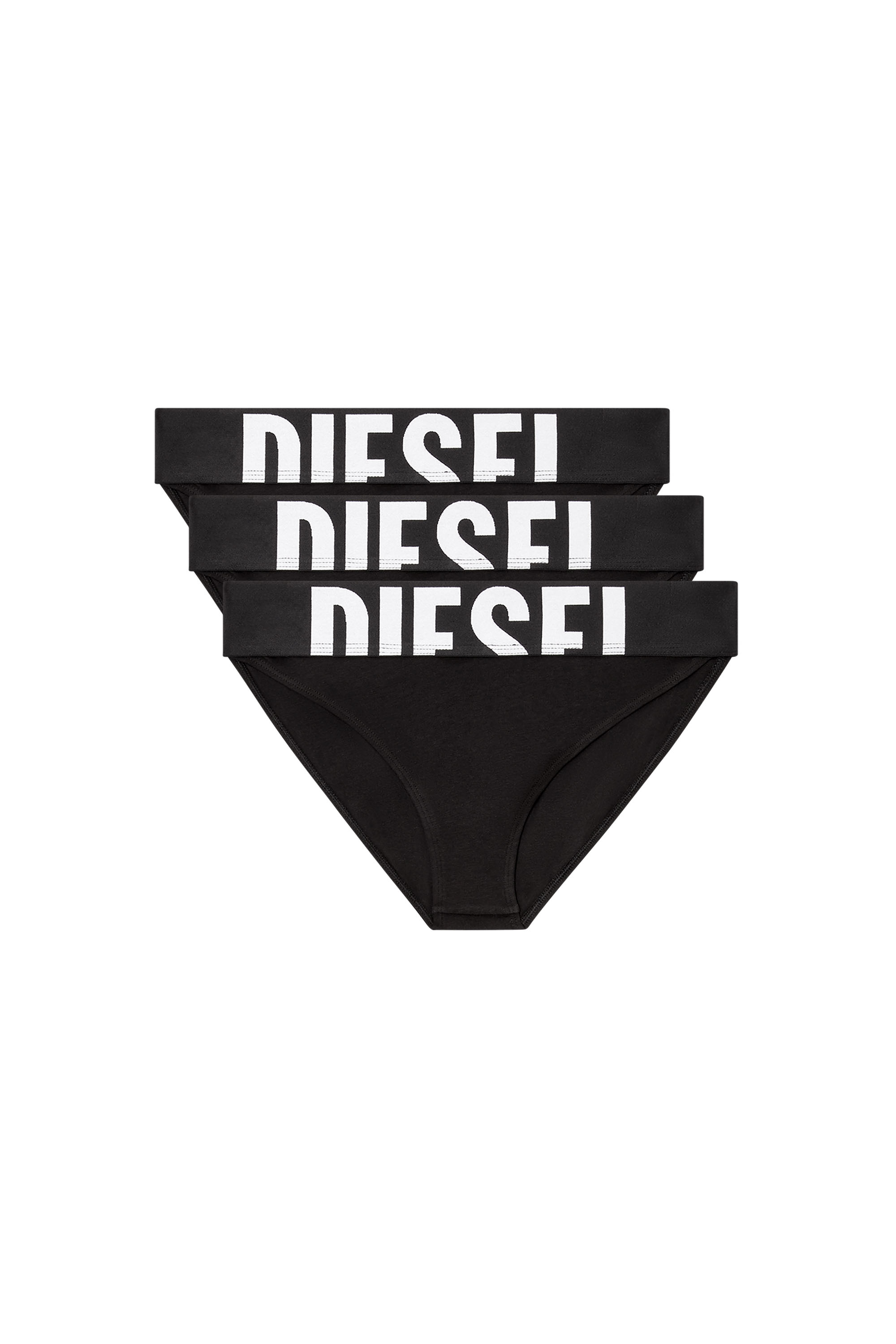 Diesel - LOLA-D-POP-3PACK, Set da tre slip con logo tagliato Donna in Nero - 1