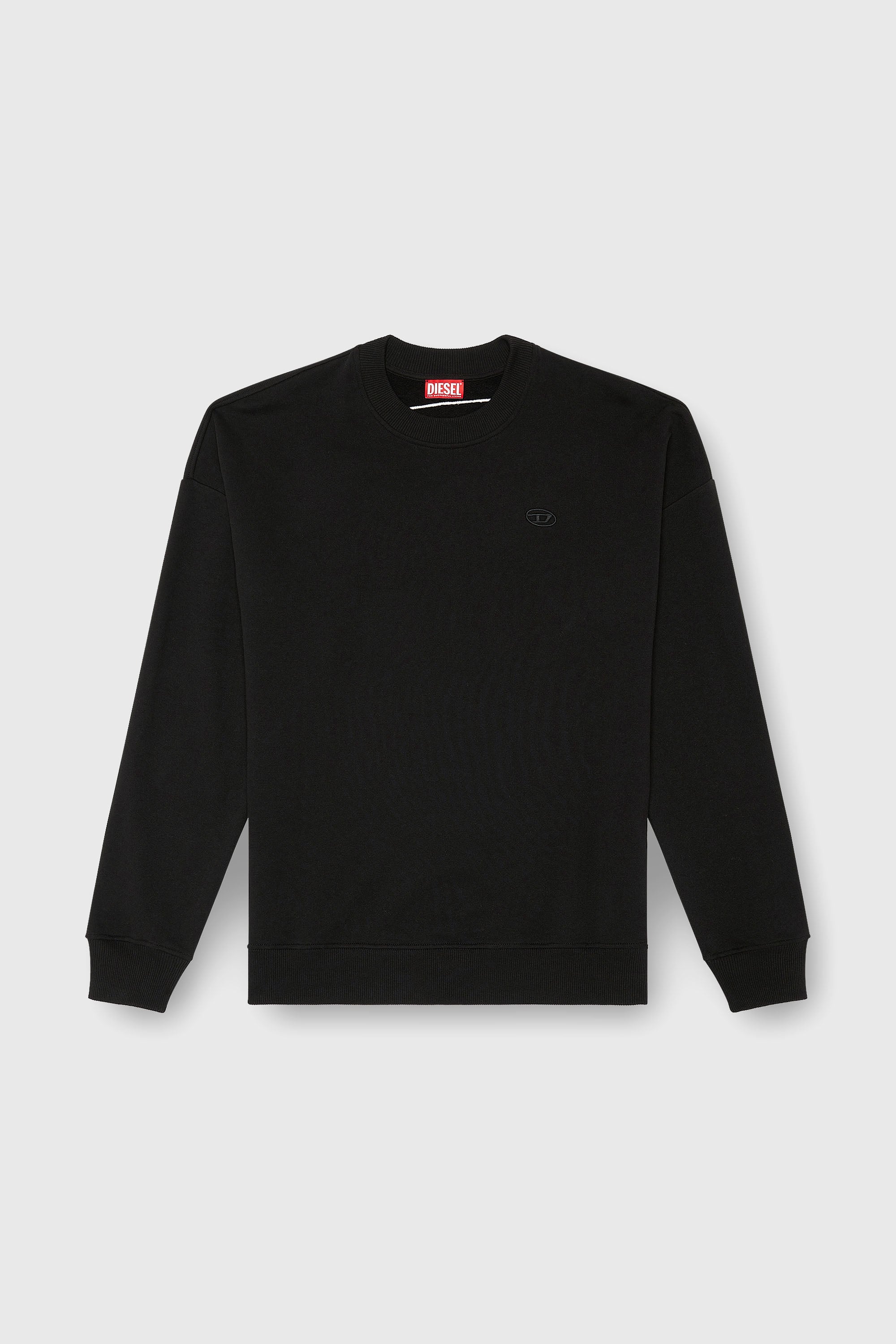 Diesel - S-ROB-MEGOVAL-D, Felpa con ricamo logo Uomo in Nero - 2