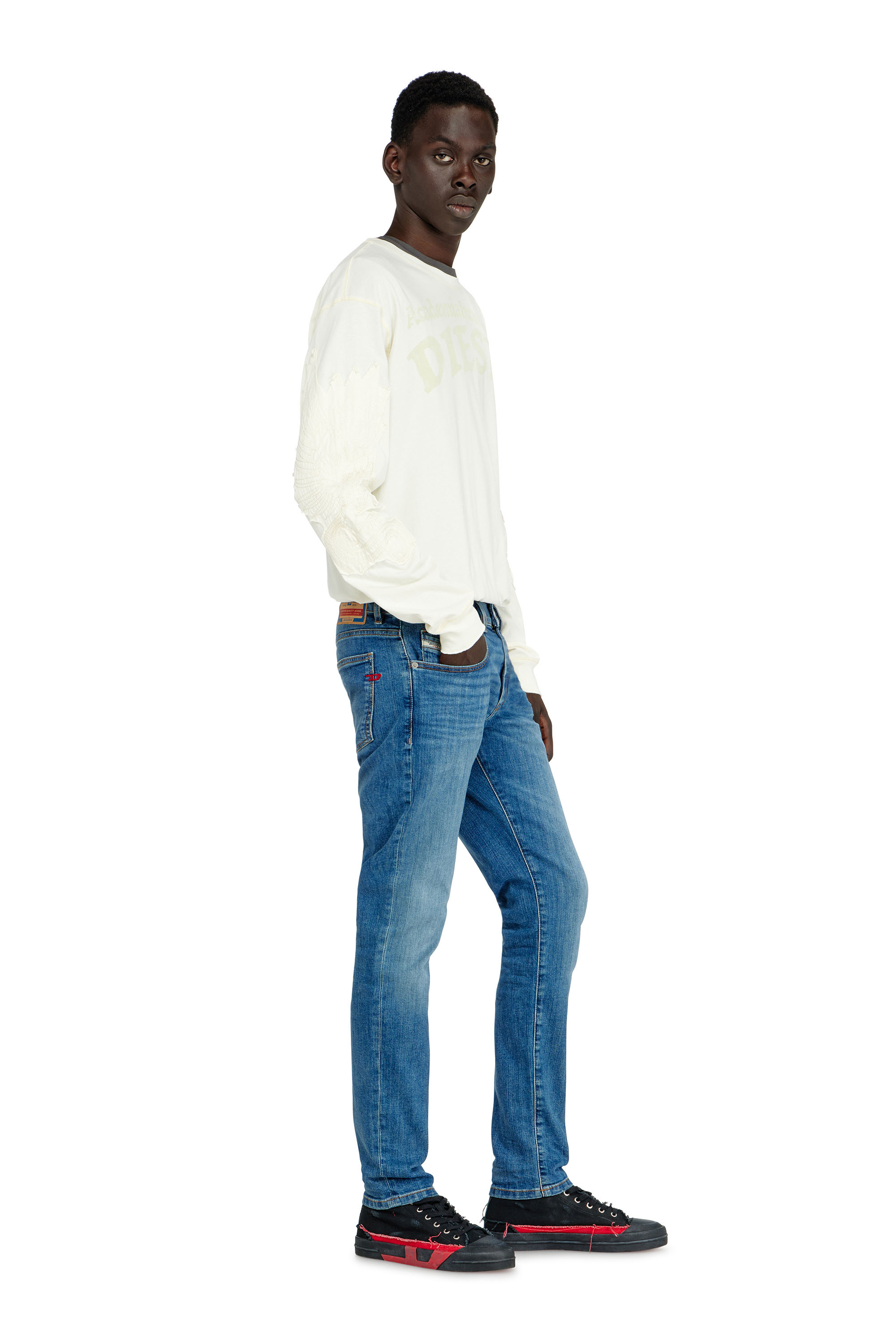 Diesel - Slim Jeans 2019 D-Strukt 0KIAL Uomo, Blu Chiaro - Image 2