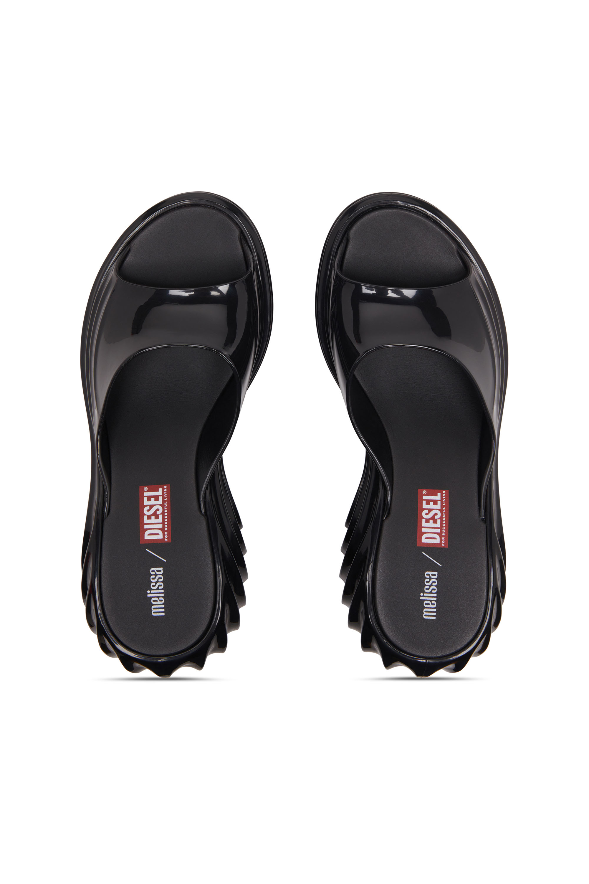 Diesel - MELISSA QUANTUM PLATFORM, Mule platform in Melflex&reg; Donna in Nero - 4