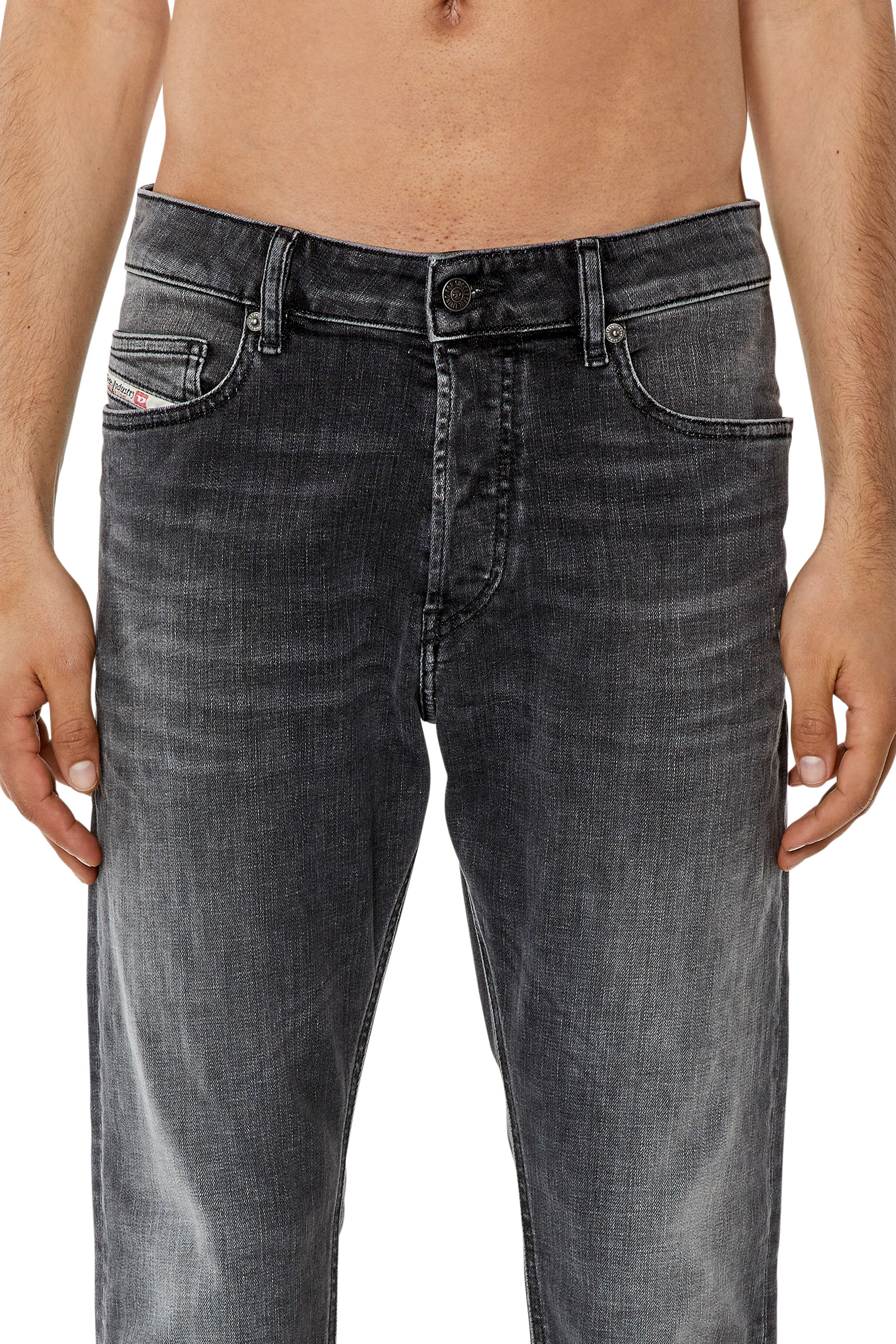 Diesel - Slim Jeans D-Luster 09G82, Nero/Grigio scuro - Image 3