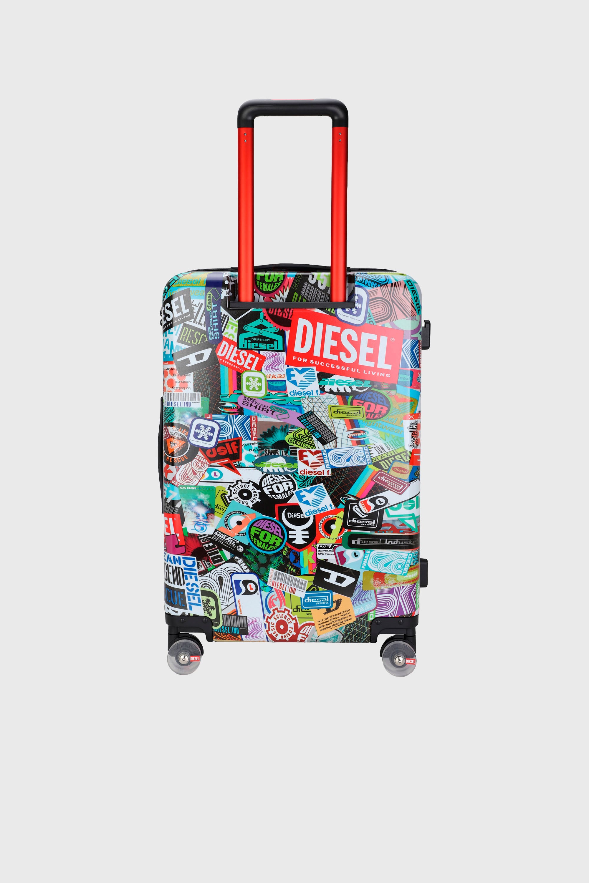 Diesel - DIESEL PC PRINTED TROLLEY-STICKERS- DSL0, Valigia stile sticker taglia M Unisex in Multicolor - 2