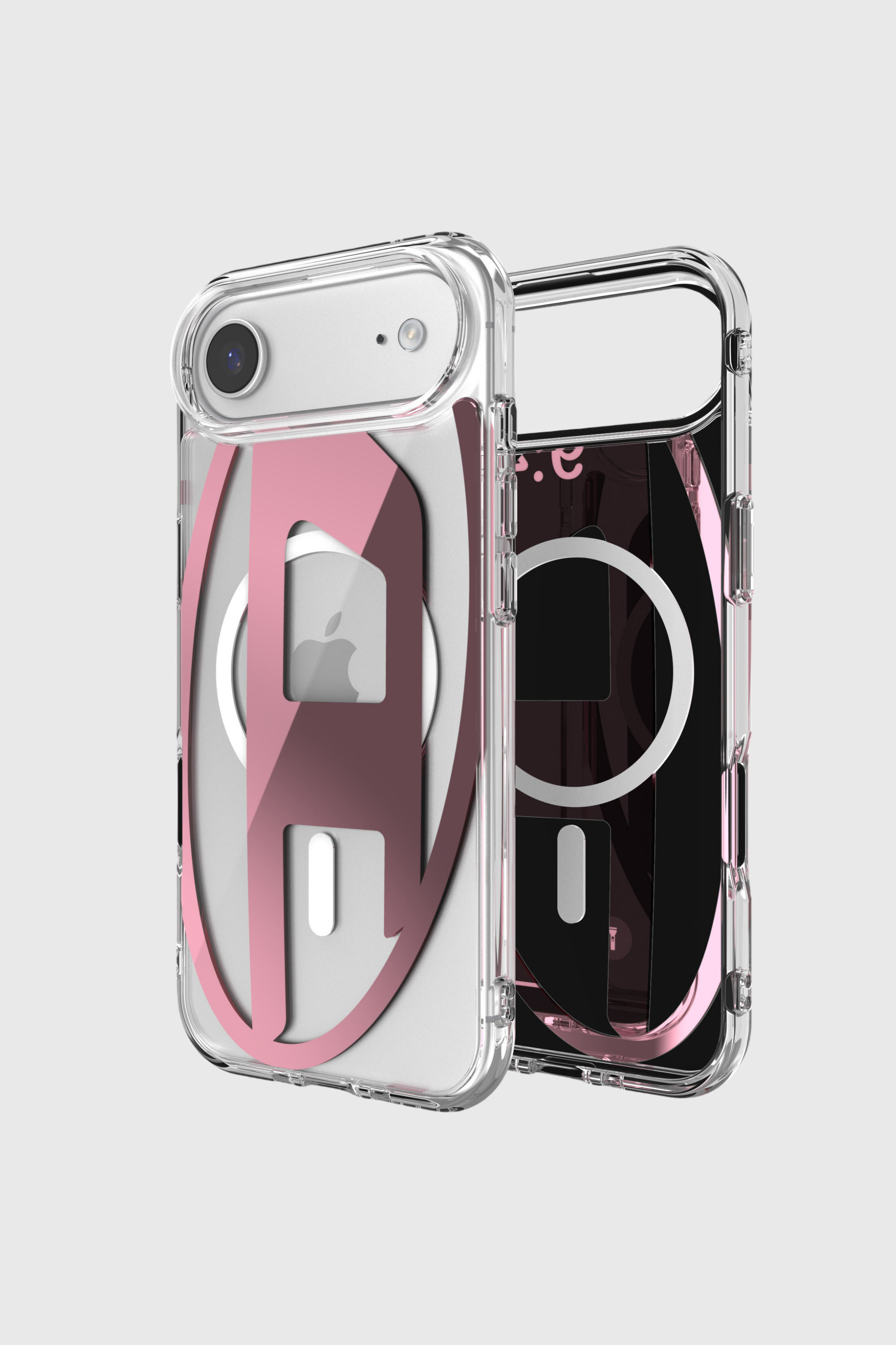 Diesel - 60420 AOP CASE, Custodia metallica Oval D con Magsafe per iPhone 17 Air Unisex in Rosa - 1