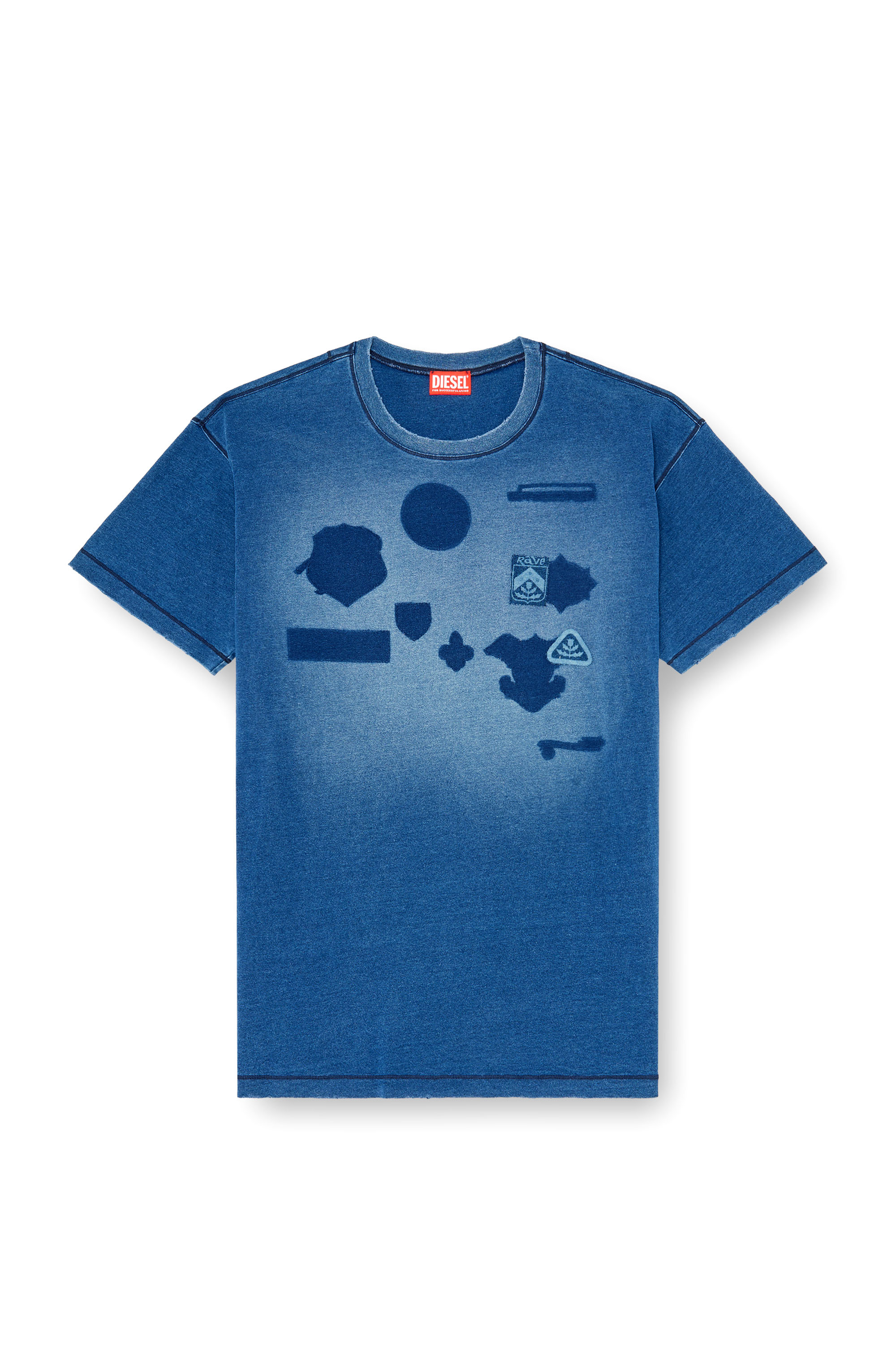 Diesel - T-NOX, T-shirt con patch effetto ombra Uomo in ToBeDefined - 2