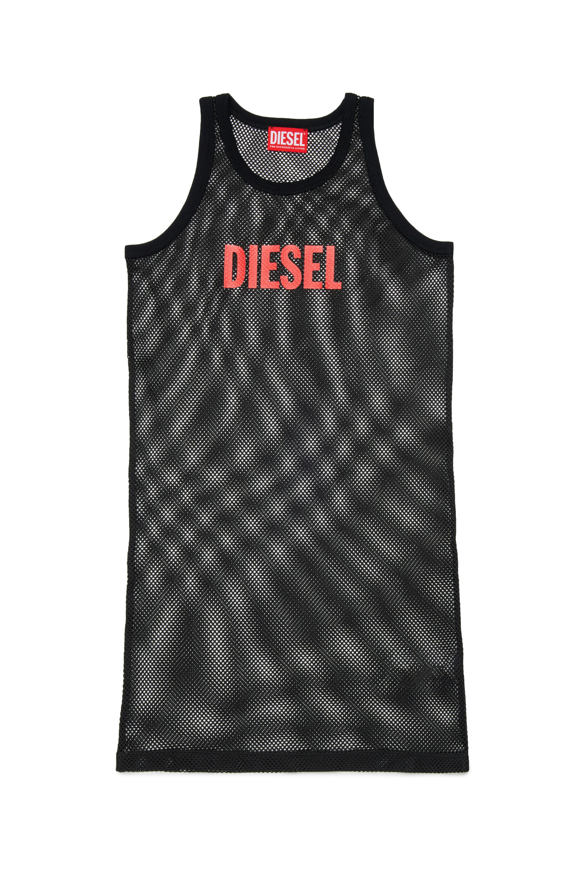 Diesel - MCURTS, Abito da spiaggia in rete di cotone Donna in Nero - 1