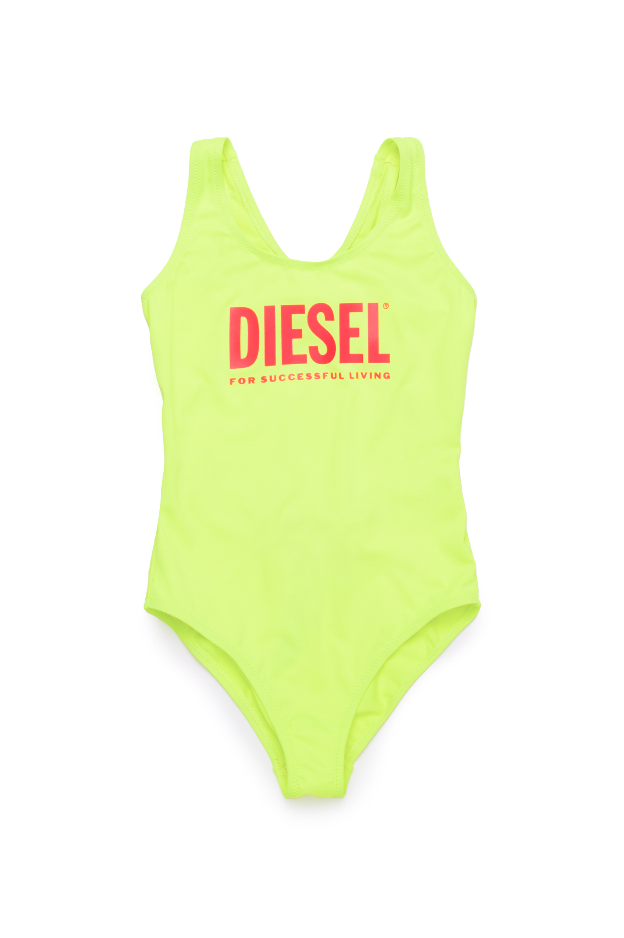 Diesel - MIATIS, Costume intero con schiena scoperta e logo stampato Donna in Giallo - 1