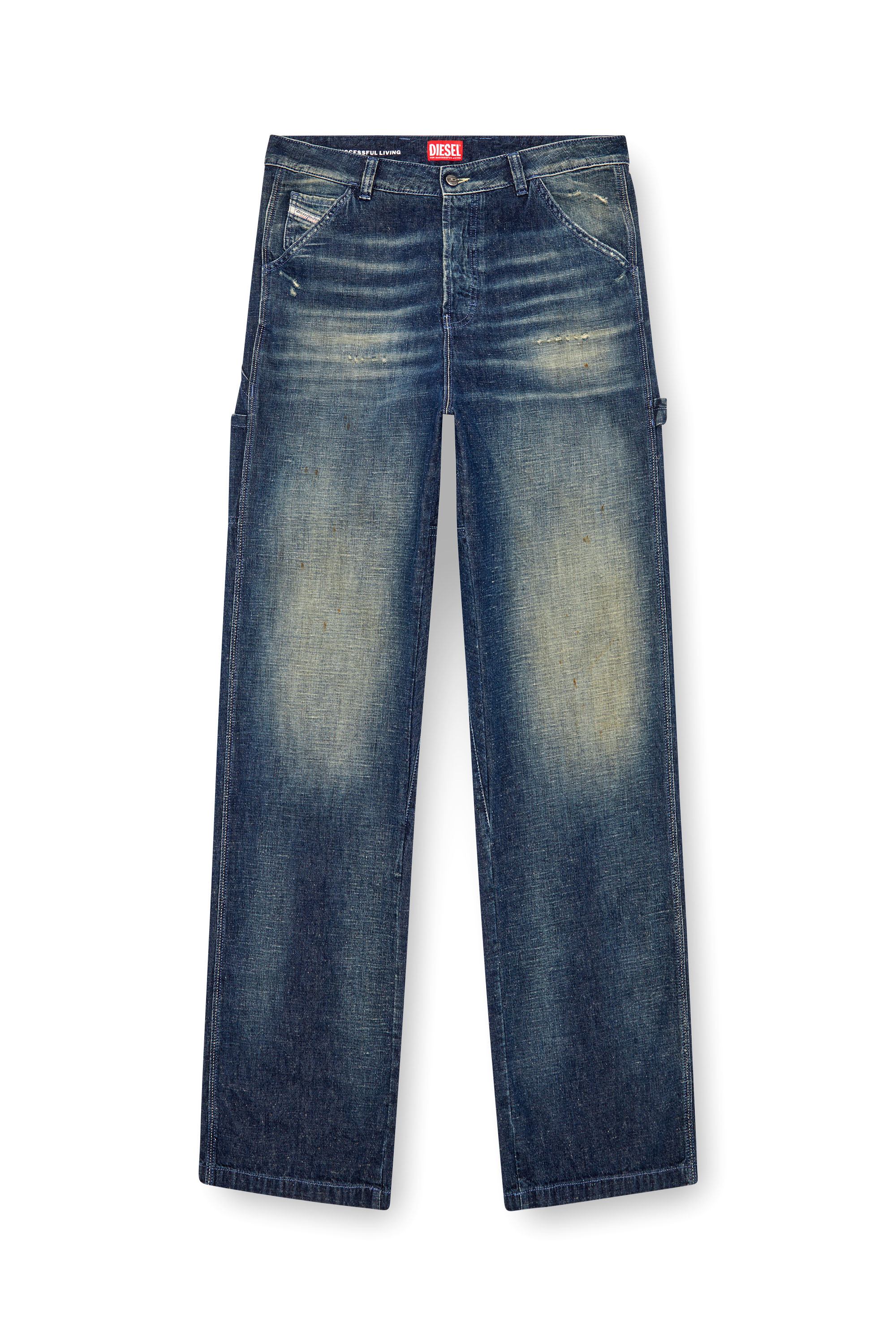 Diesel - Relaxed Jeans D-Livery 09J91 Uomo, Blu Scuro - Image 3