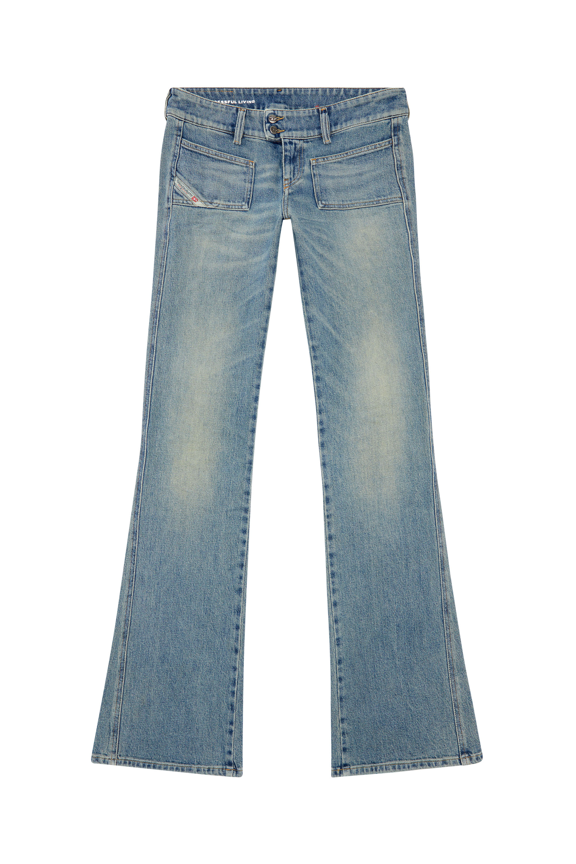 Diesel - Bootcut and Flare Jeans D-Hush 09J55, Light Blue - Image 3