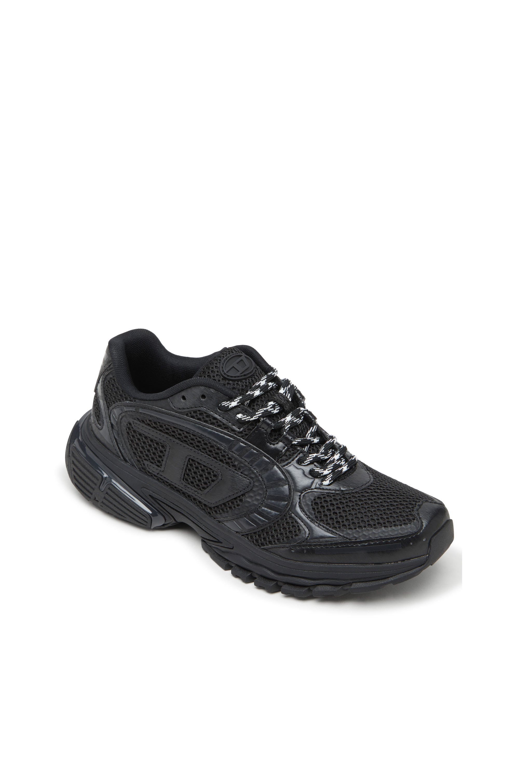 Diesel - S-PRO-V-DENSE LOW W, S-Pro-V-Dense-Sneaker monocromatiche in rete con logo Oval D Donna in Nero - 6