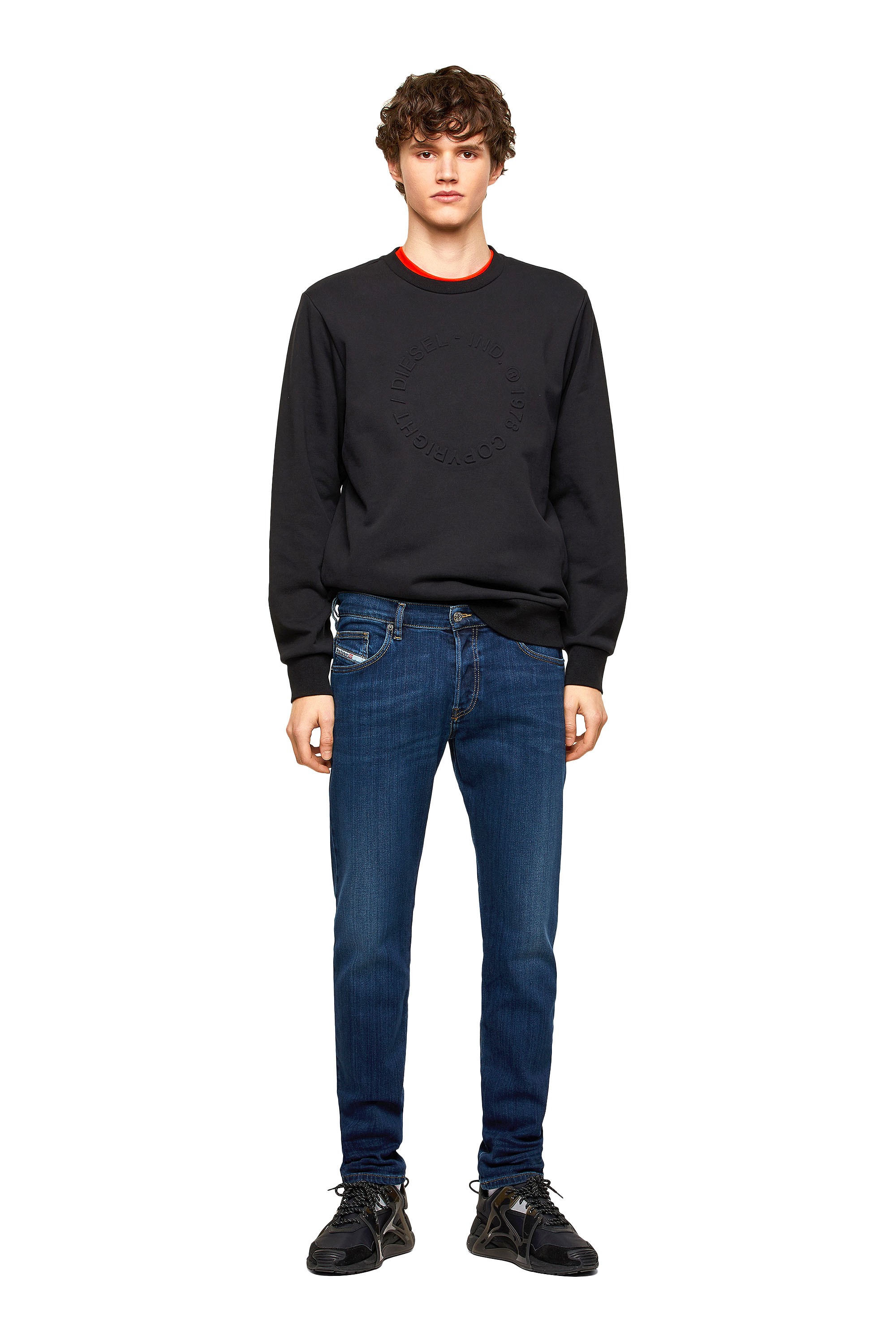 Diesel - D-Yennox 009ML Tapered Jeans, Blu Scuro - Image 5