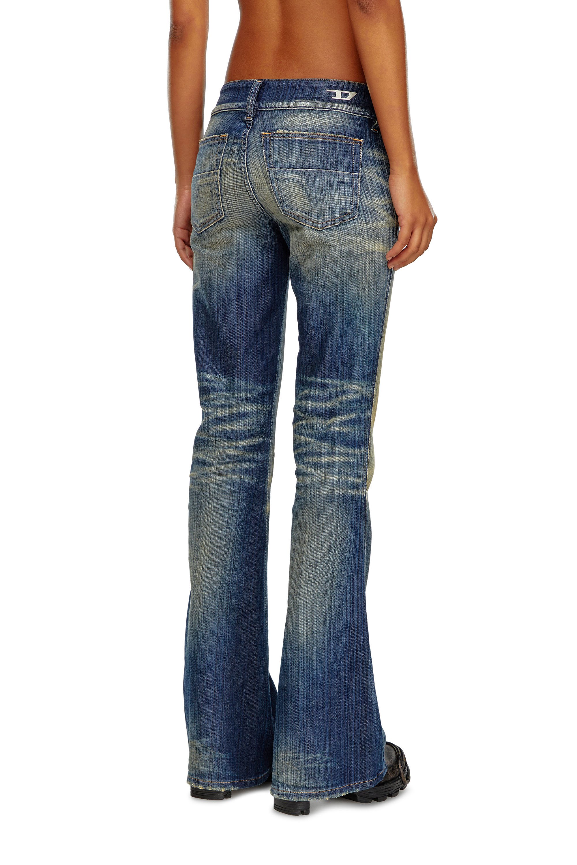 Diesel - Bootcut and Flare Jeans D-Hush 09J46, Blu Scuro - Image 4