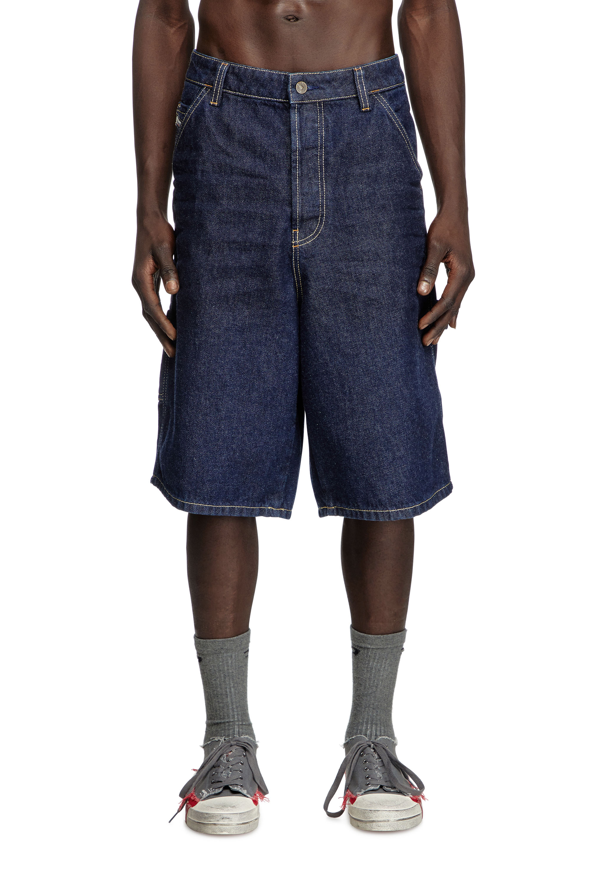 Diesel - D-LIVERY-SHORT, Short utility in denim clean-wash Uomo in Blu - 1