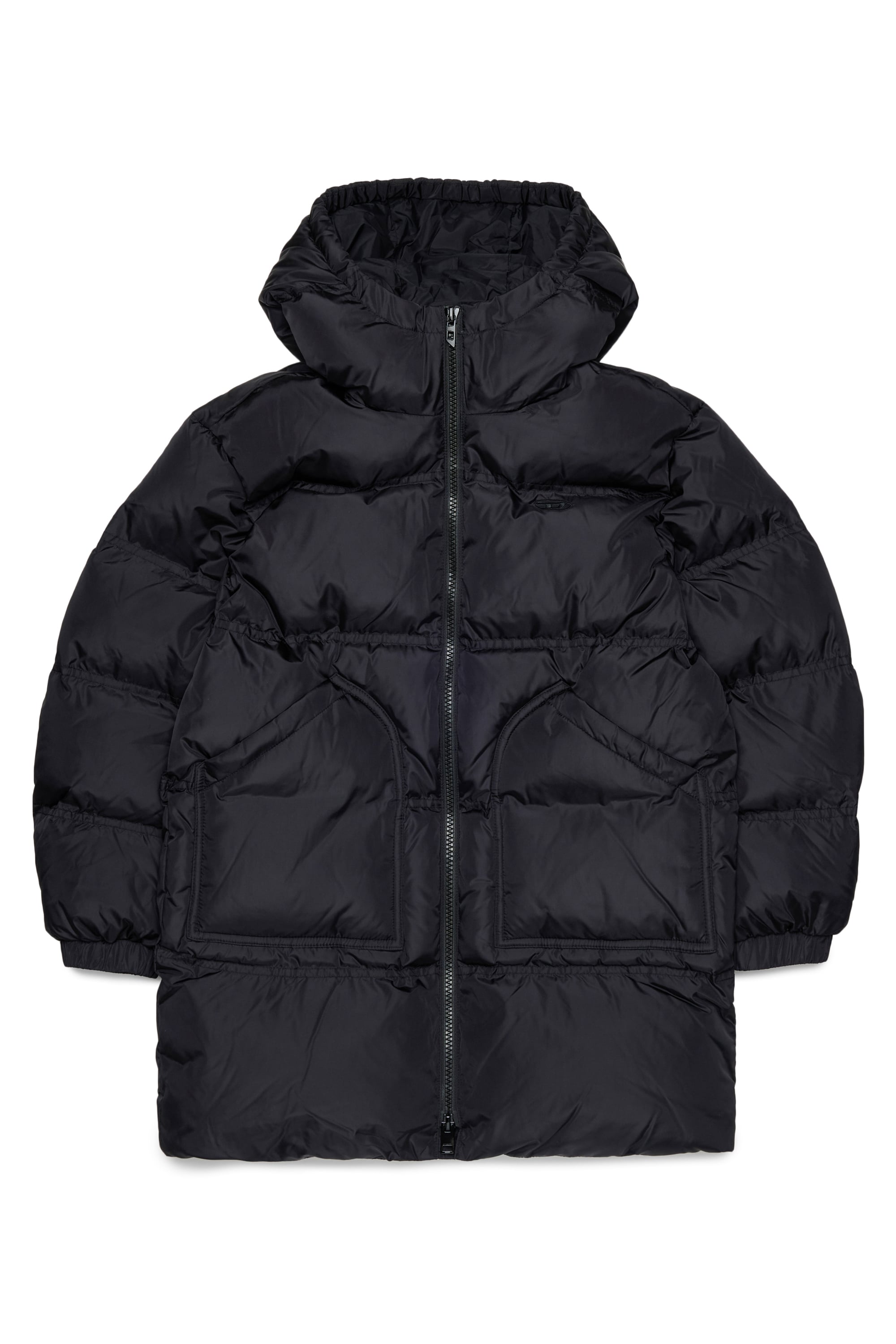 Diesel - JRIVONLONG, Piumino con tasche oversize Unisex in Nero - 1