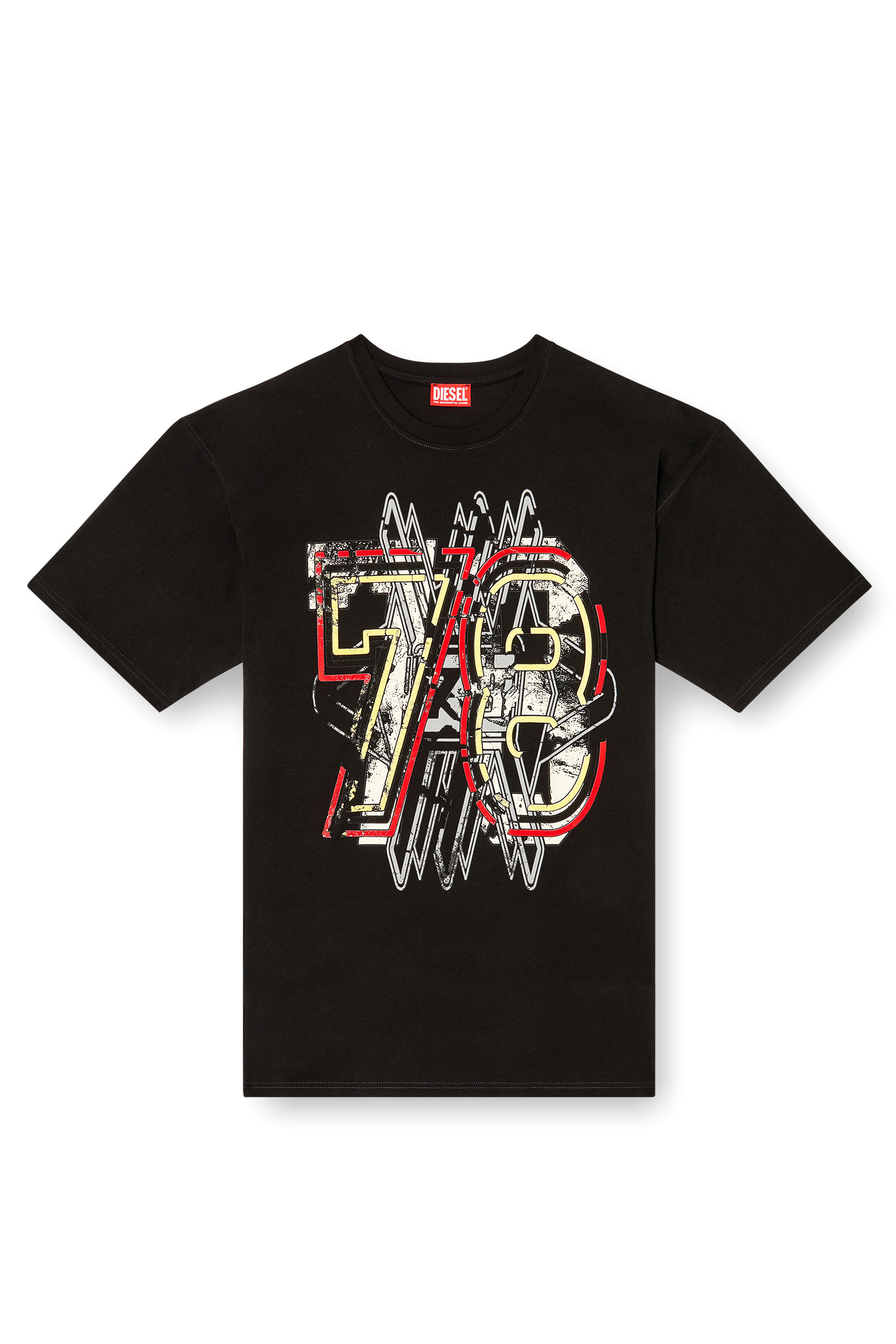 Diesel - T-BOXT-T8, T-shirt con stampa 78 Uomo in Nero - 3