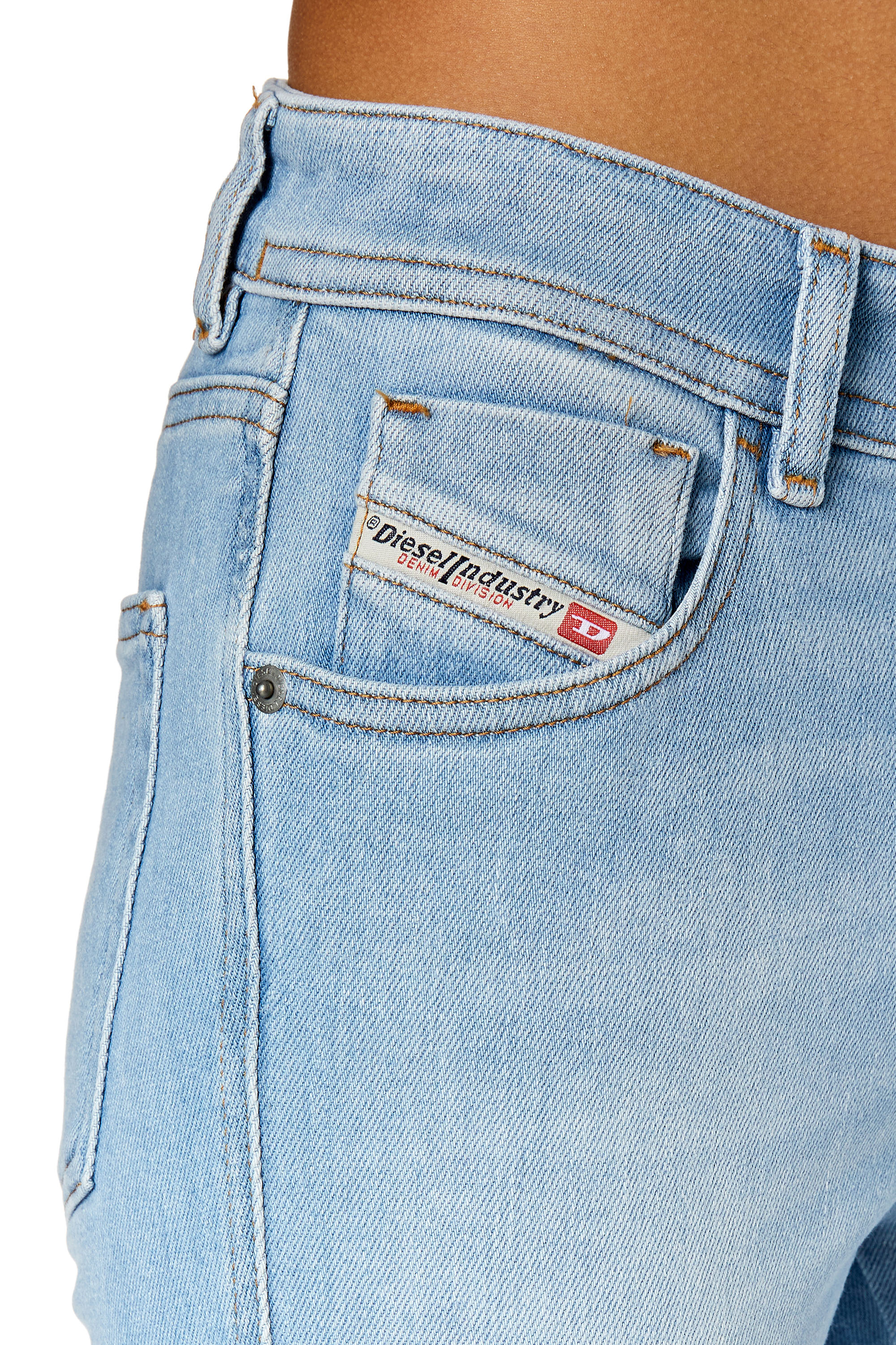 Diesel - 2017 Slandy 09E76 Super skinny Jeans, Blu Chiaro - Image 4