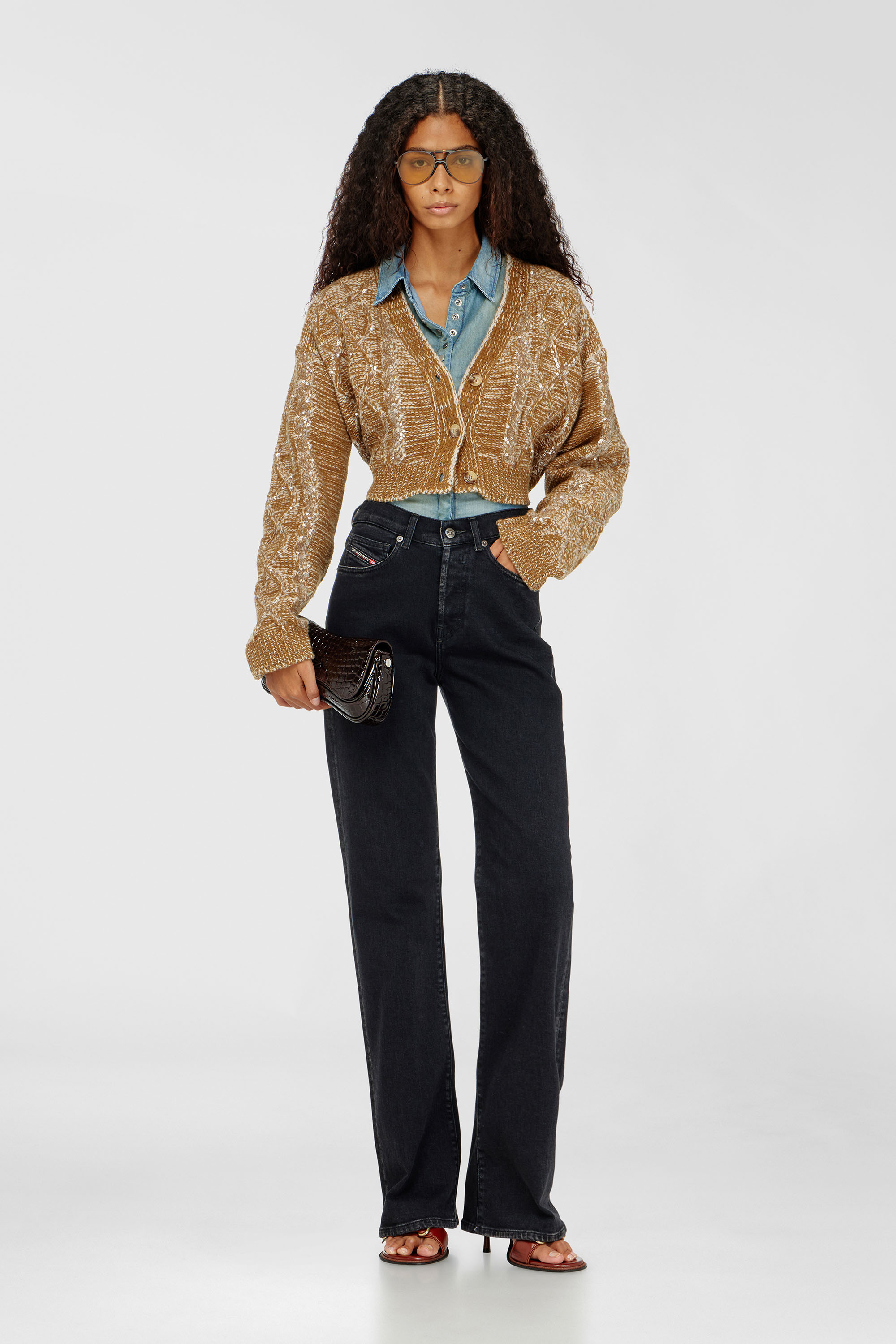 Diesel - Regular Jeans 1971 D-Sent 09N89 Donna, Nero/Grigio scuro - Image 1