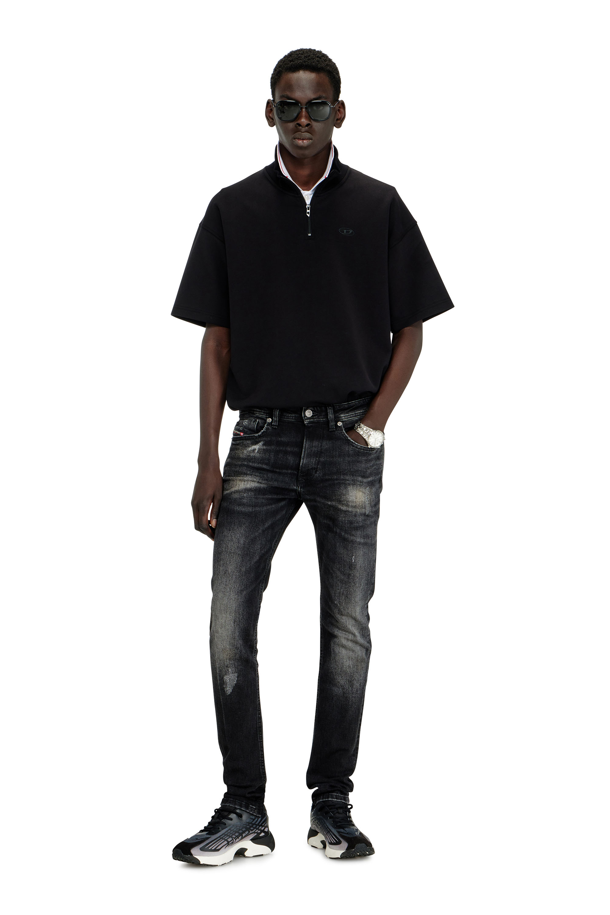 Diesel - Skinny Jeans 1979 Sleenker 0DBDP Uomo, Nero/Grigio scuro - Image 2