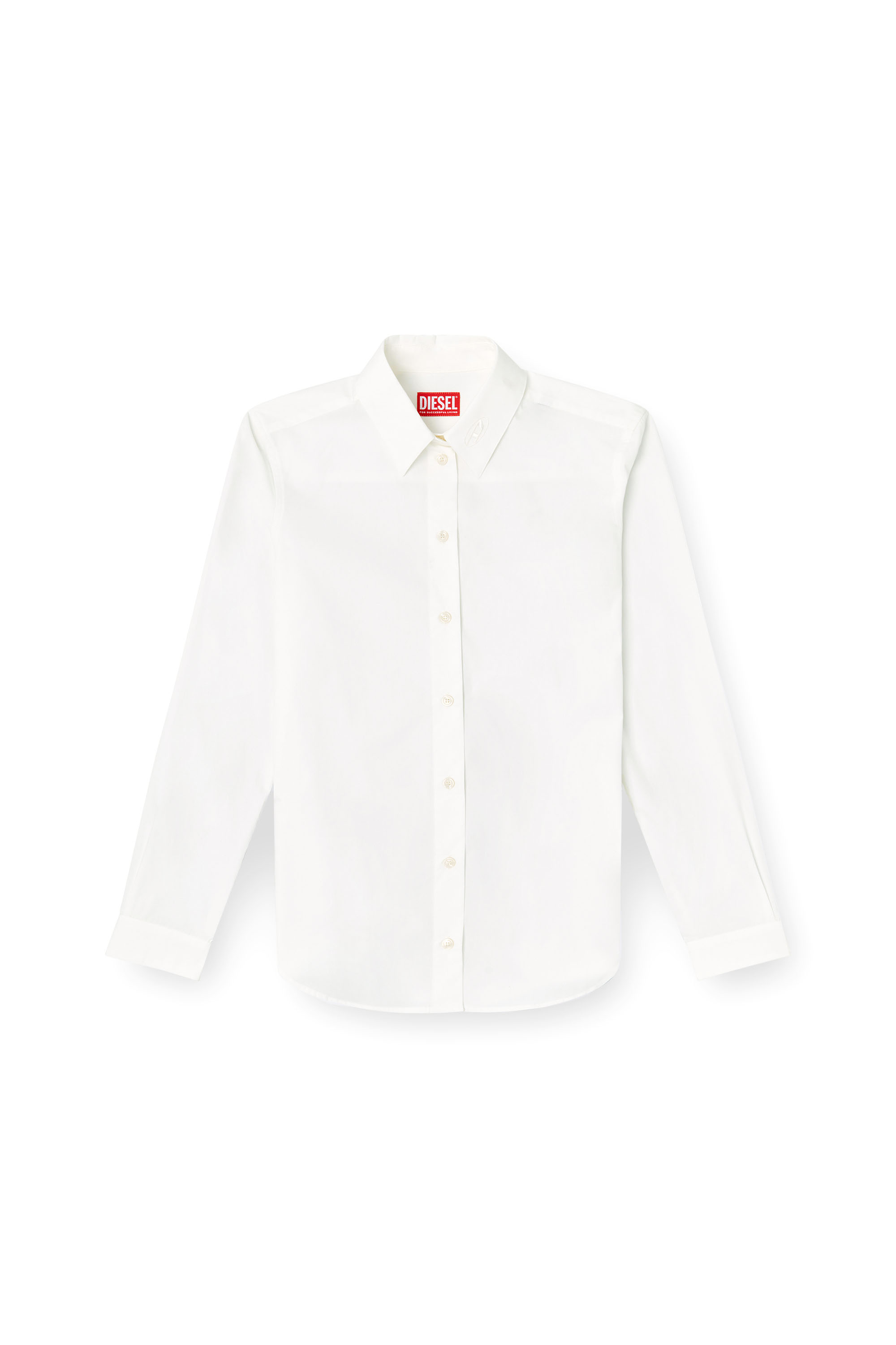 Diesel - C-RONOS, Camicia in popeline con logo Oval D Donna in ToBeDefined - 3