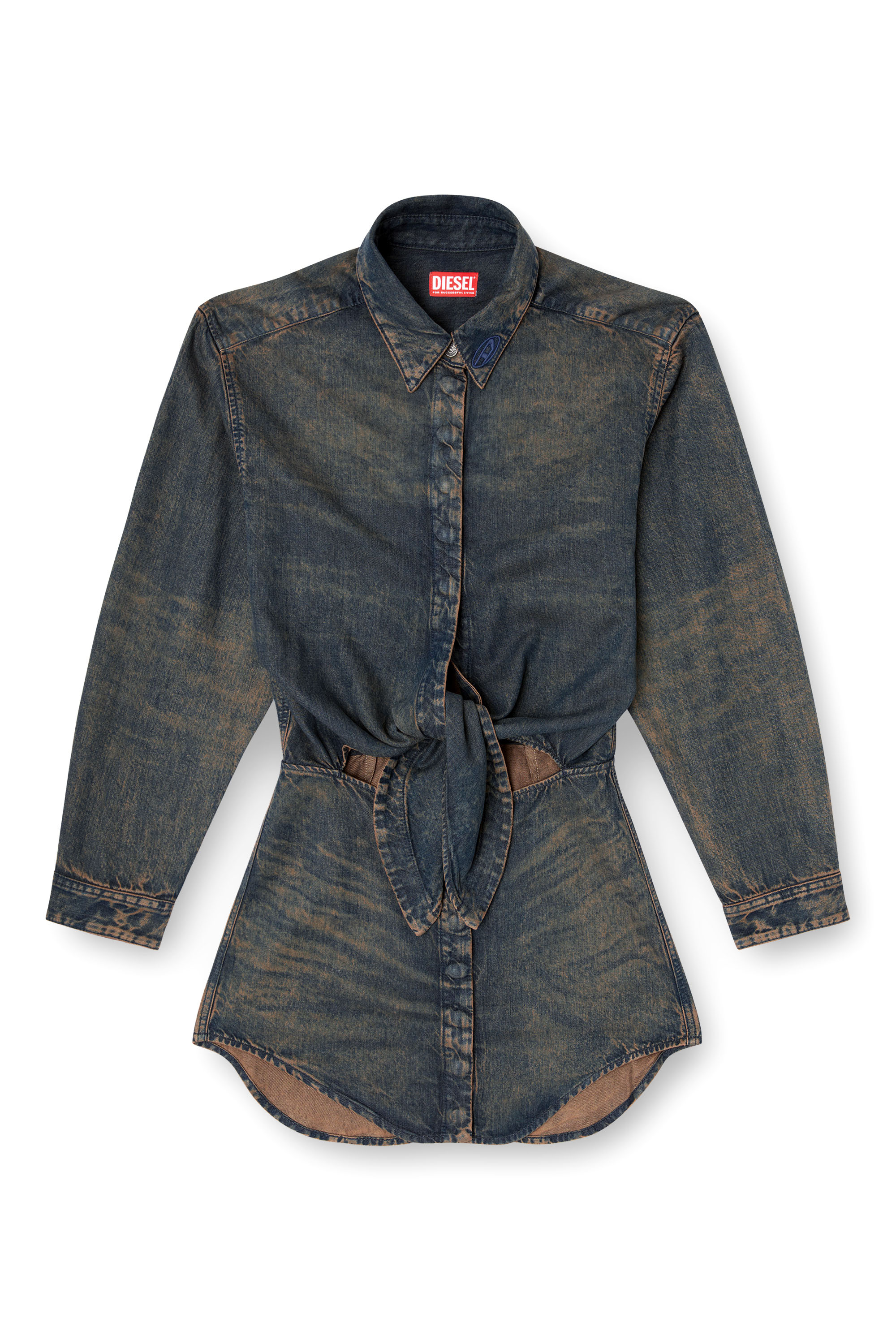 Diesel - DE-SUSAN-S, Abito in denim fluido Donna in Blu - 2