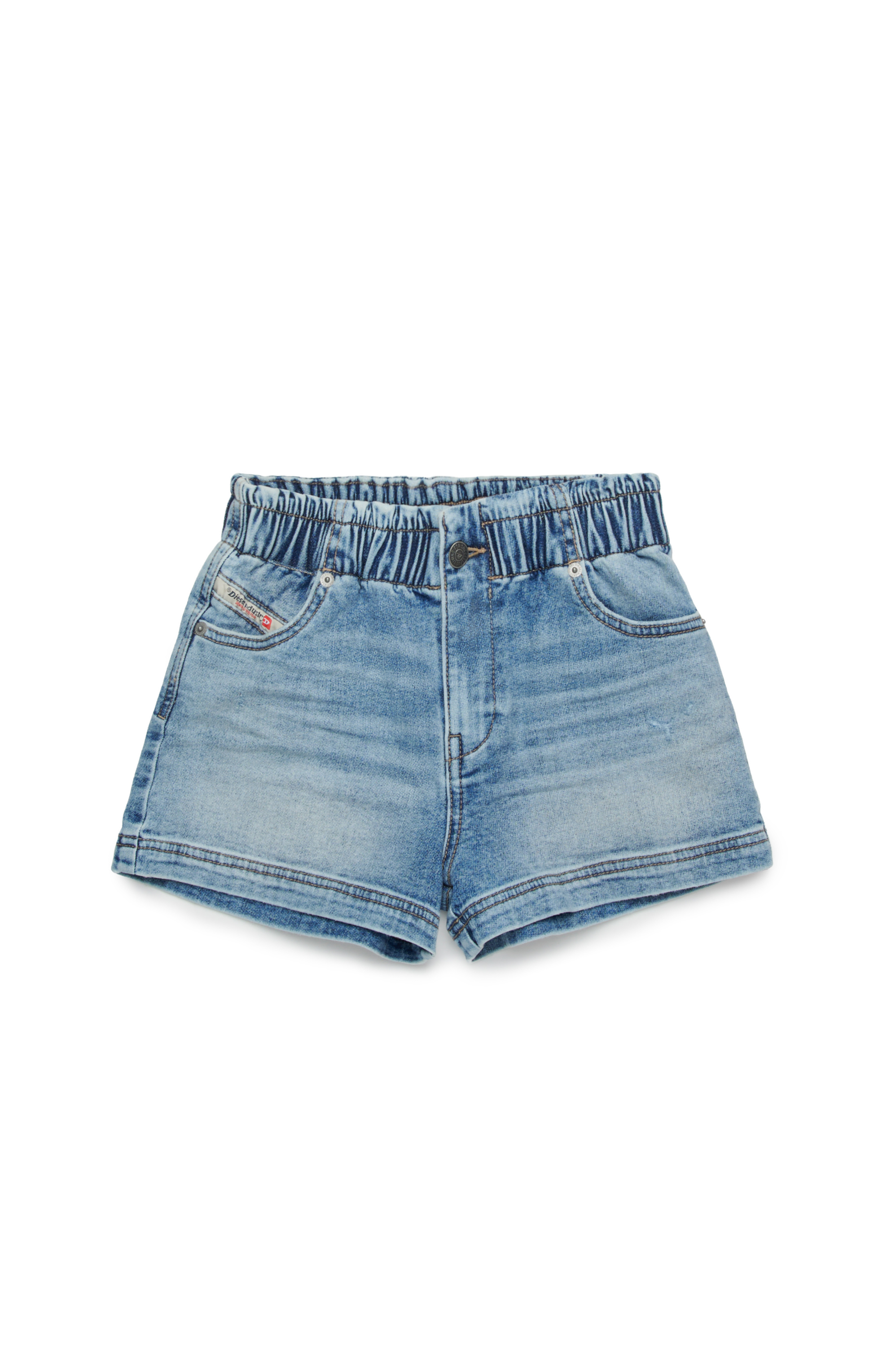 Diesel - PAMLIX JJJ, Shorts in JoggJeans dal look vissuto Donna in Blu - 1
