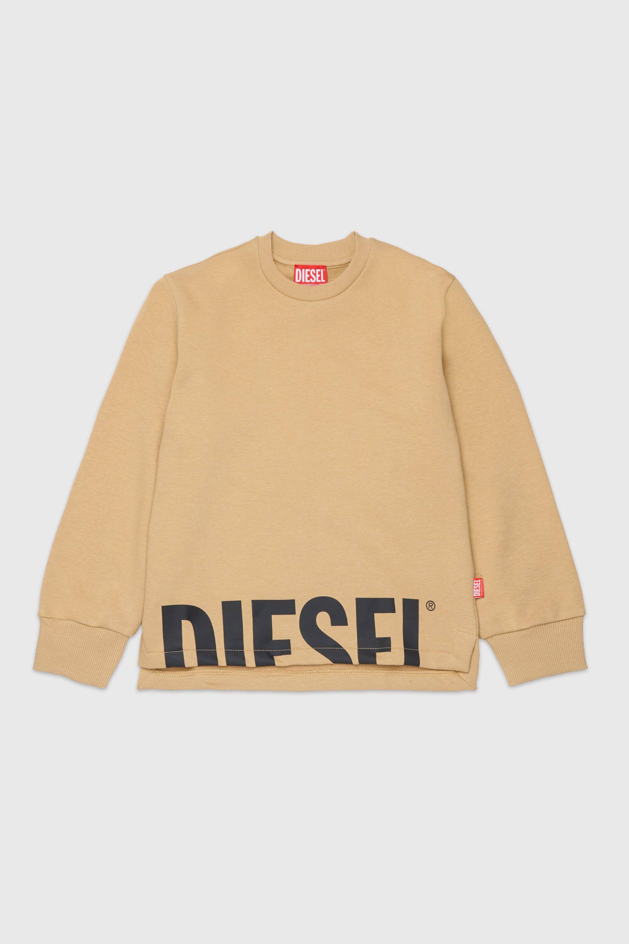 Diesel - SRES OVER, Felpa cut-off con stampa logo Uomo in ToBeDefined - 1