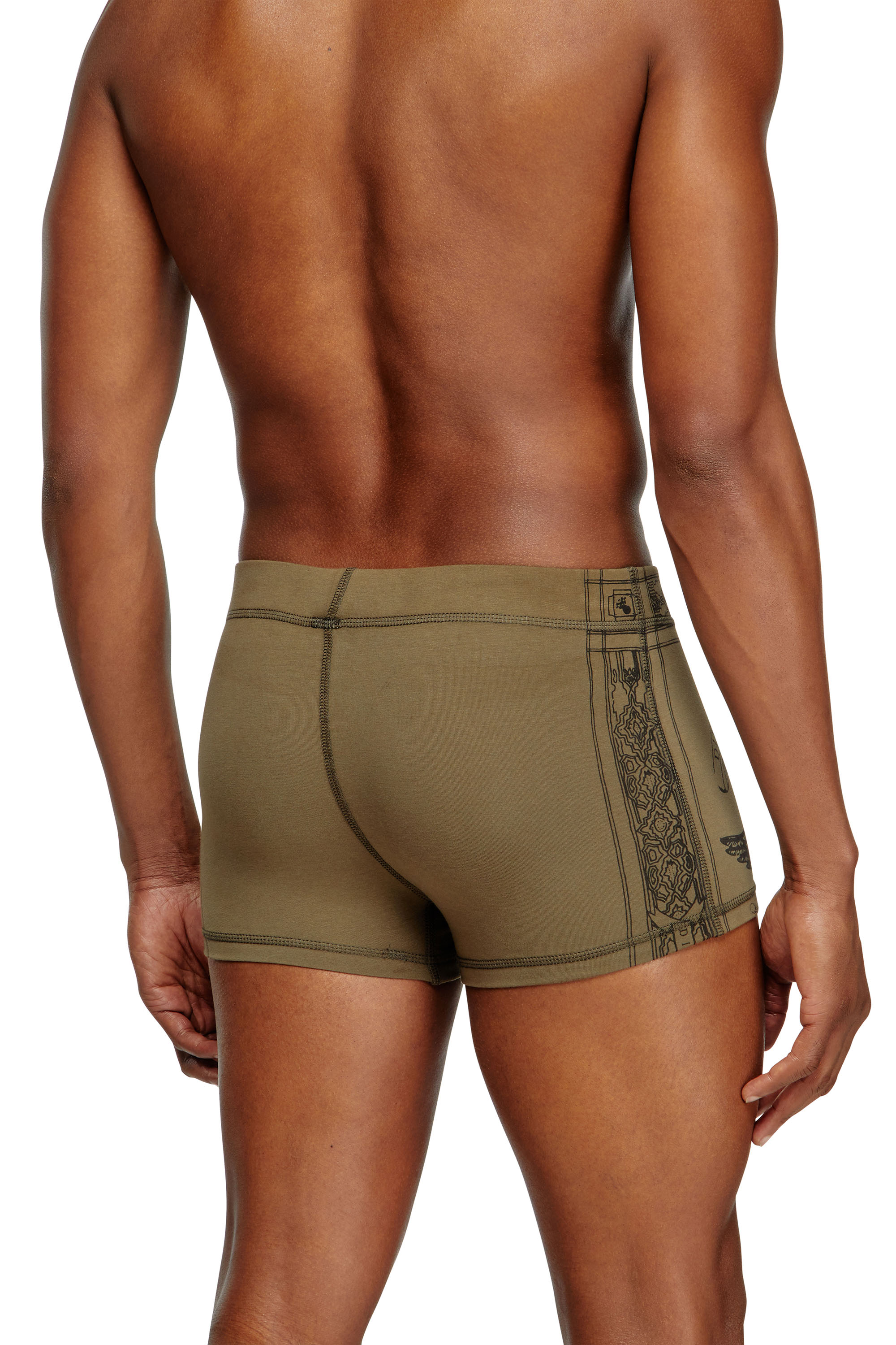 Diesel - DAMIEN-UTLT, Boxer con stampa Phoenix Uomo in Verde - 4