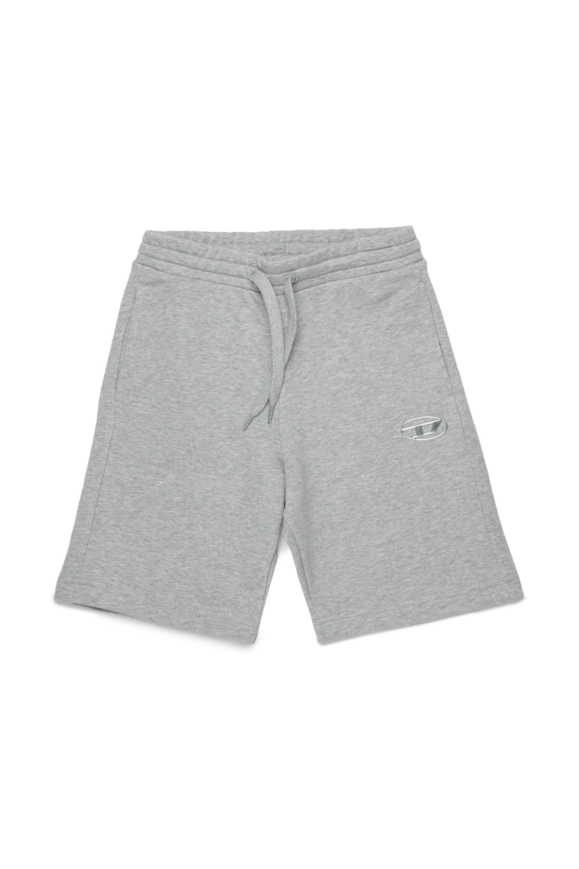 Diesel - PMACISHORT, Shorts sportivi con Oval D effetto metallo Uomo in Grigio - 1