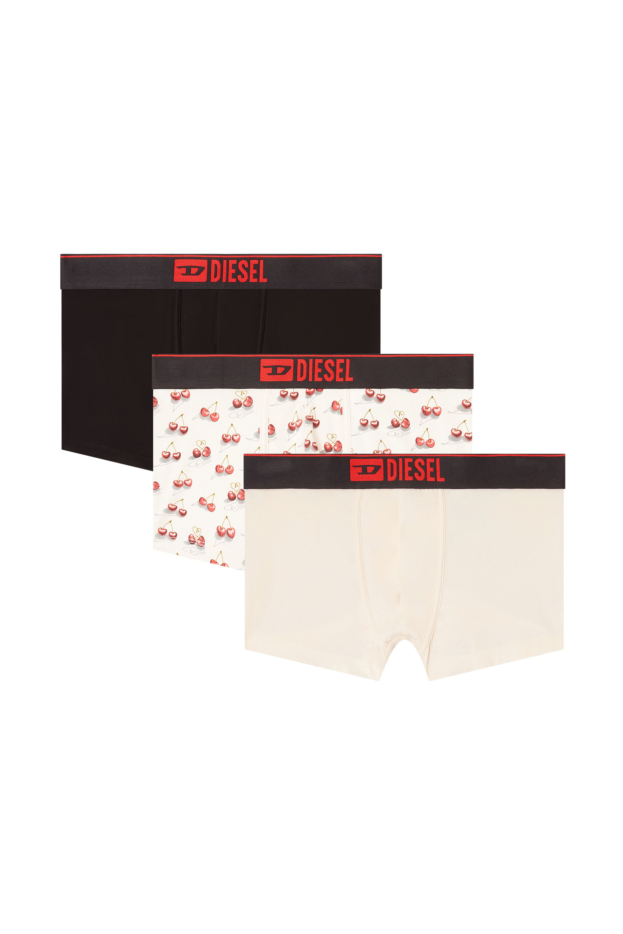 Diesel - DAMIEN-GFT-3PACK, Confezione da 3 boxer a cuore ciliegia Uomo in Bianco - 1