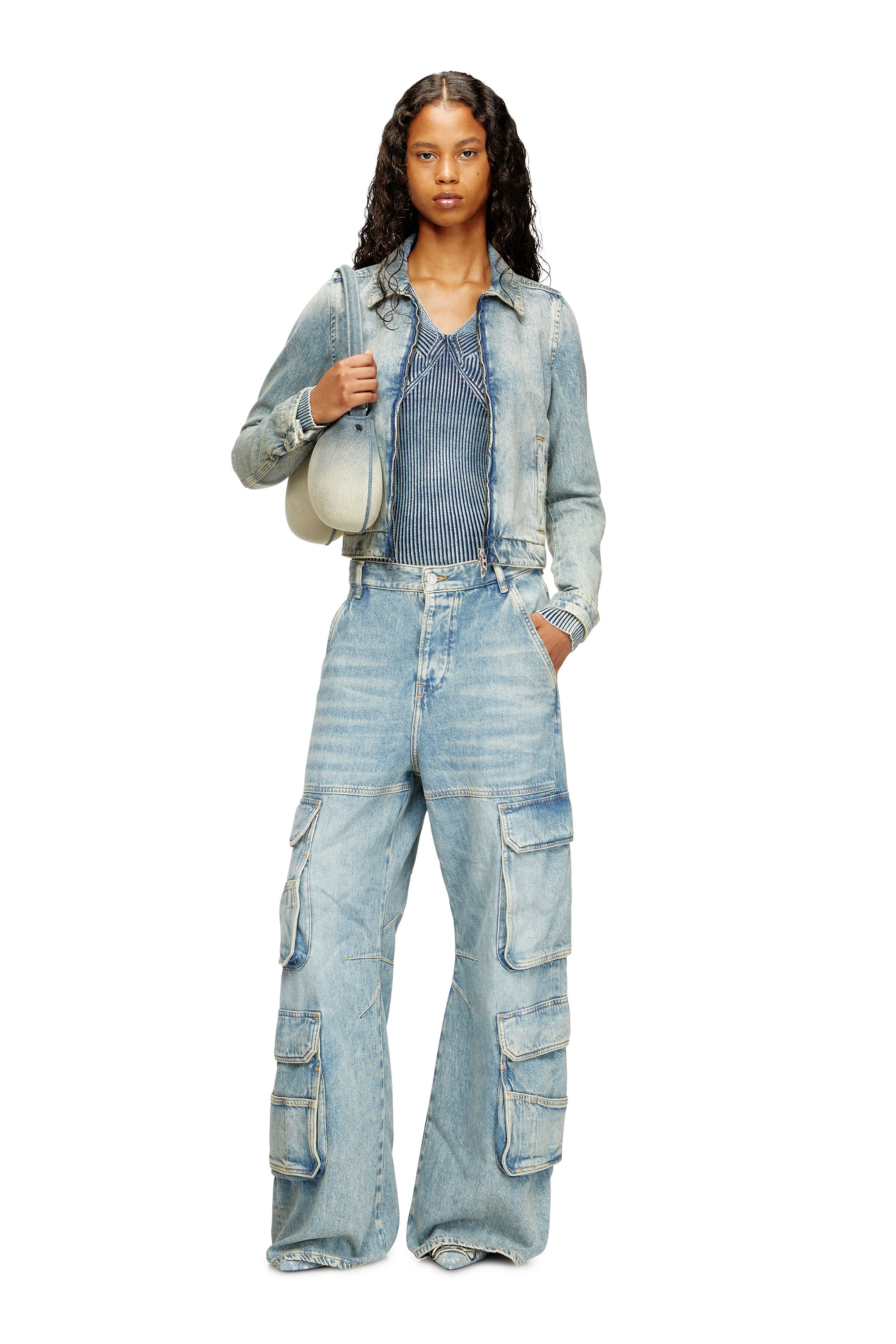 Diesel - Relaxed Jeans 1996 D-Sire 0DBCX Donna, Blu Chiaro - Image 2