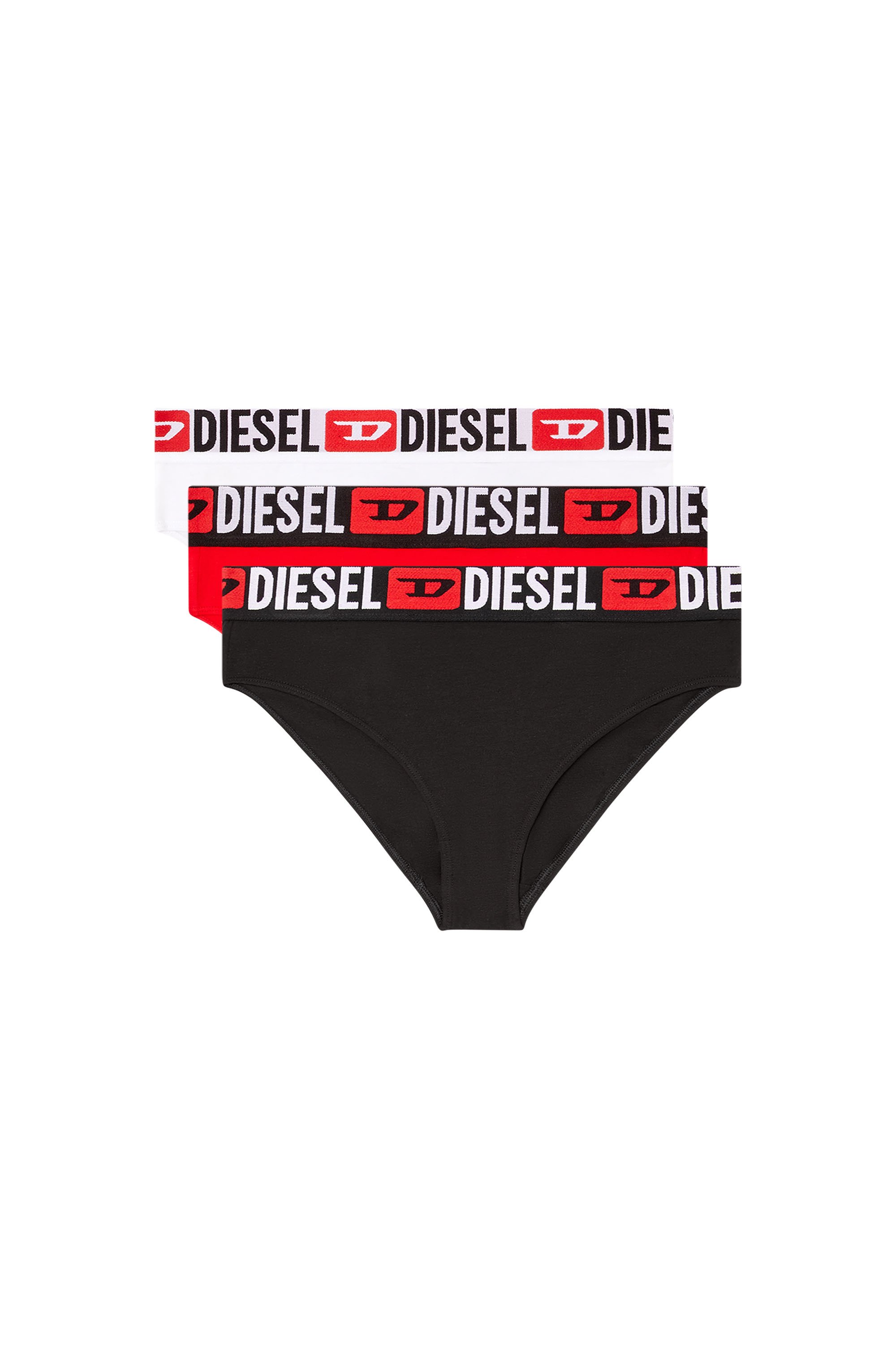 Diesel - SAM-D-CORE-3PACK, Set di tre slip con maxi logo in vita Donna in Multicolor - 1