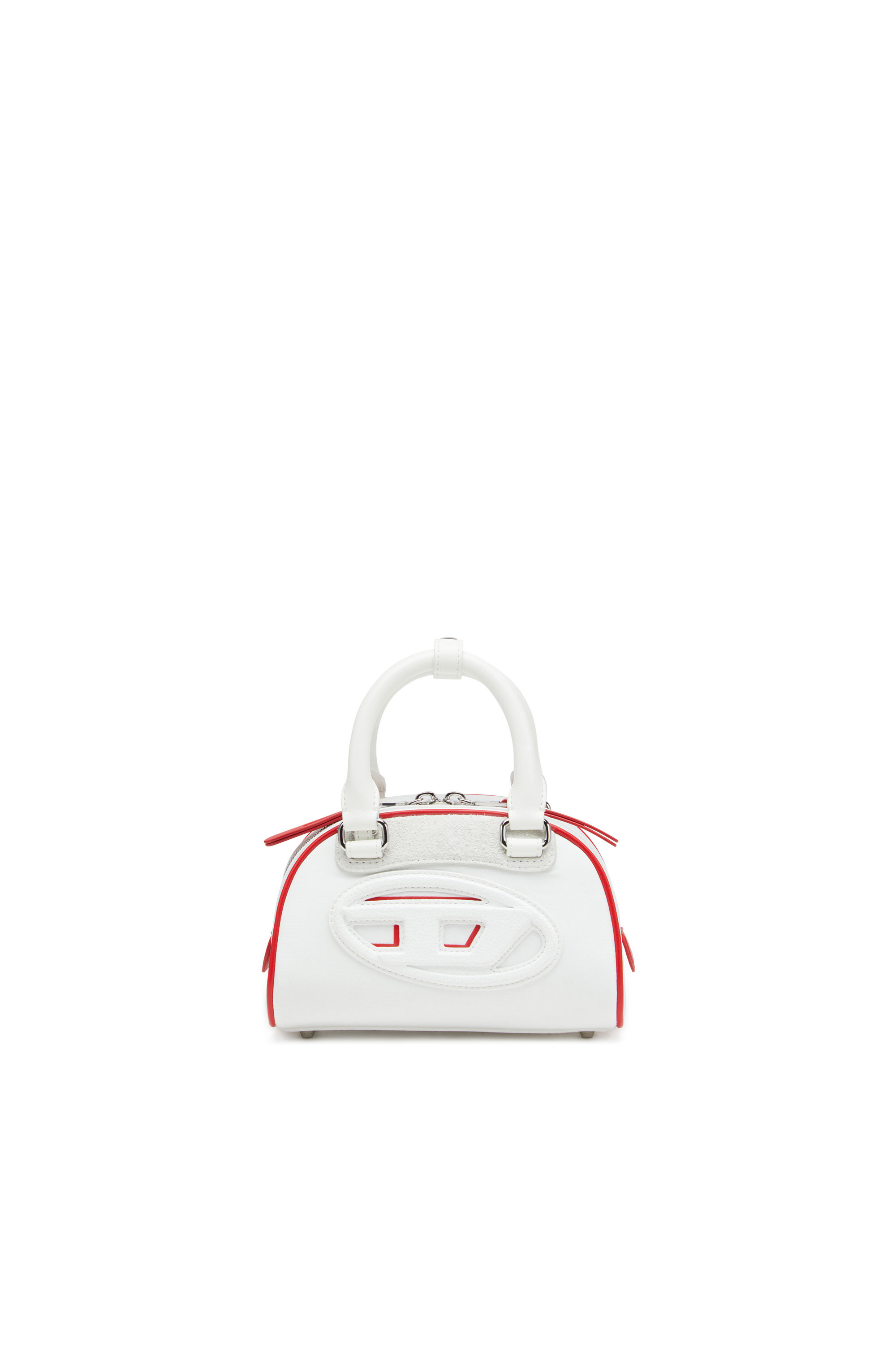 Diesel - 1DR DOME CROSSBODY, Mini borsa bowling colour-block Donna in Bianco - 1