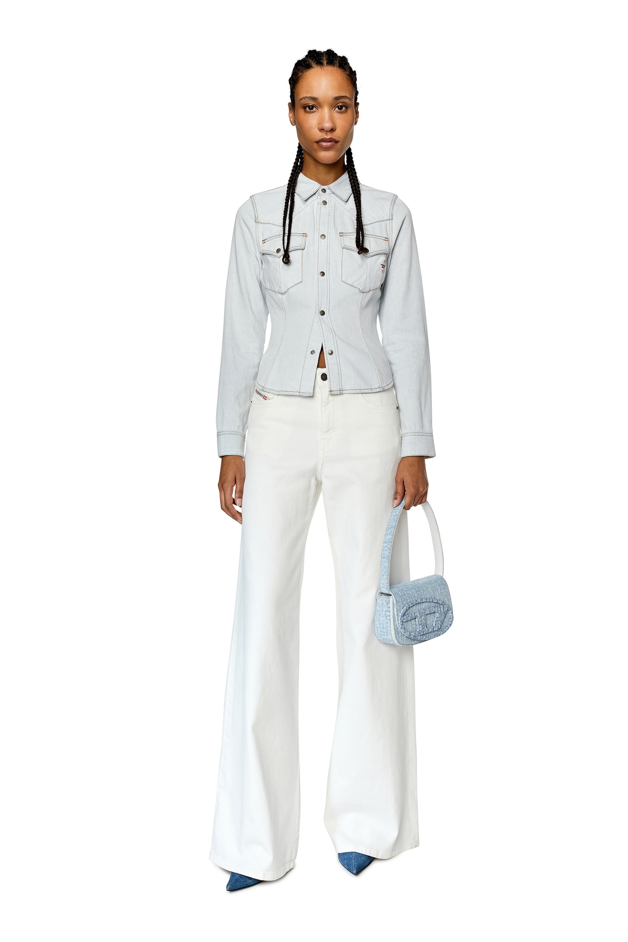 Diesel - 1978 D-Akemi 09D63 Bootcut and Flare Jeans, Bianco - Image 4