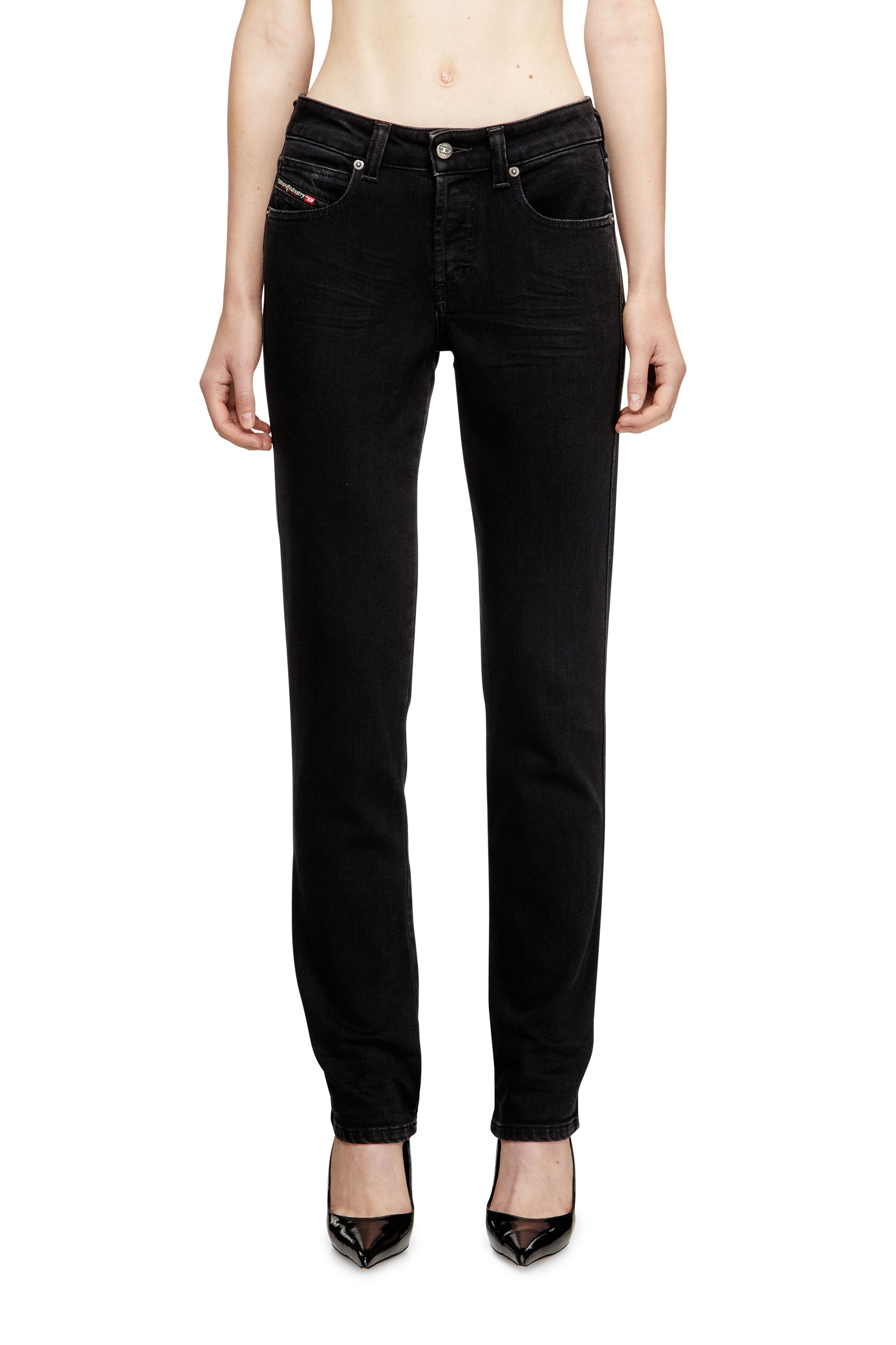 Diesel - Slim Jeans 1992 D-Jiann 09N89 Donna, Nero/Grigio scuro - Image 1
