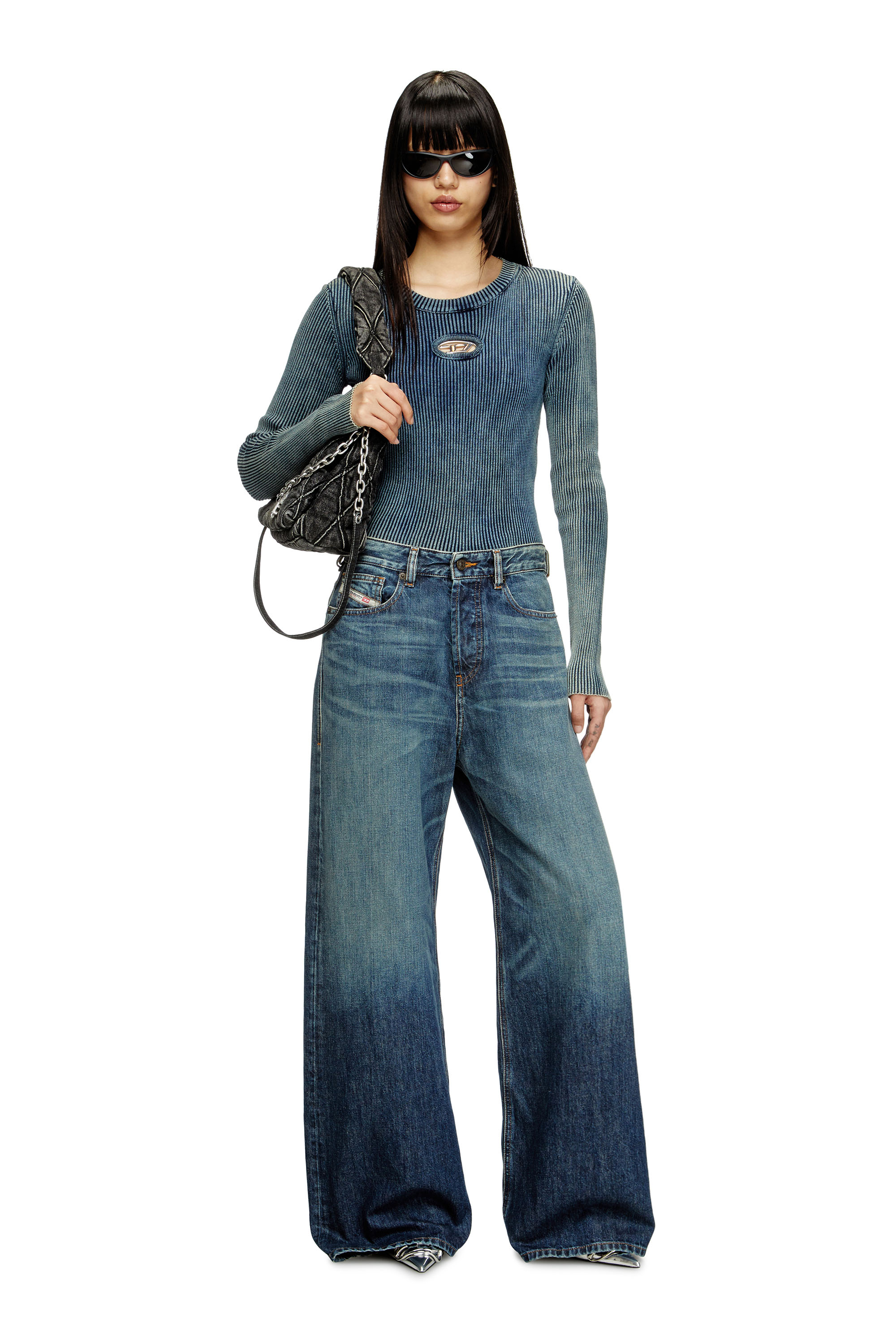 Diesel - Relaxed Jeans 1996 D-Sire 09H59 Donna, Blu Scuro - Image 2