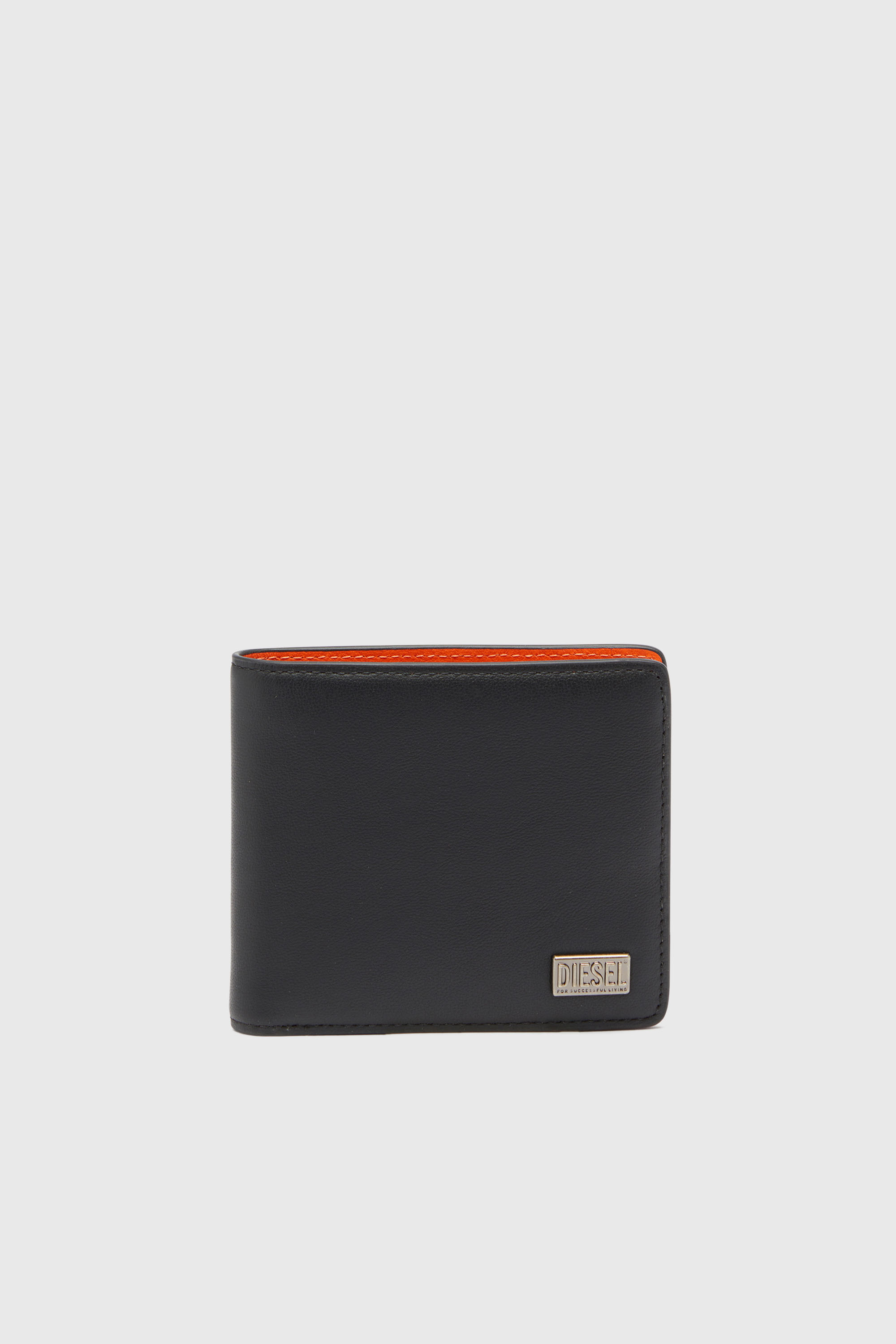 BISCOTTO BI-FOLD COIN S 3D, Nero/Arancione