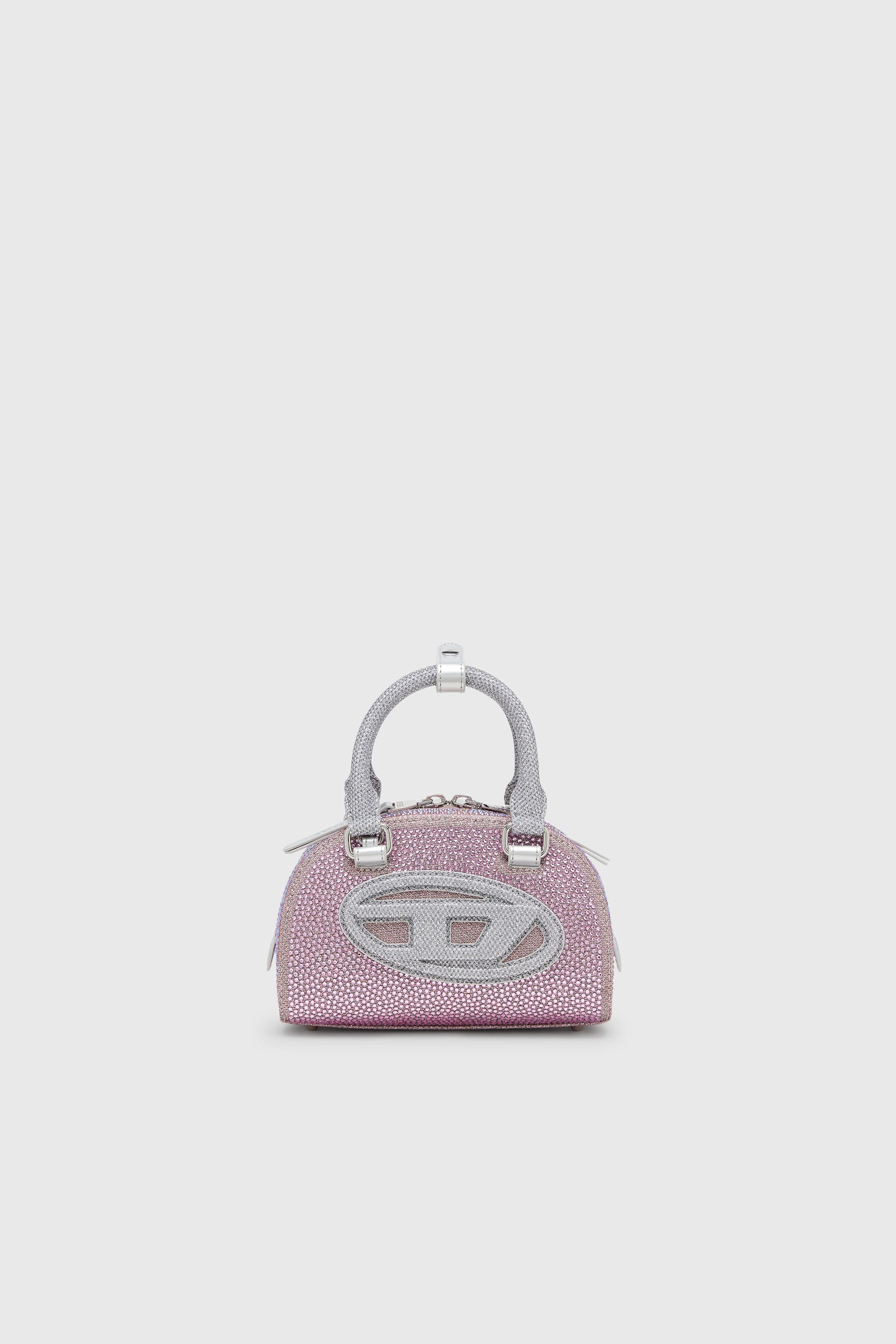Diesel - 1DR DOME CROSSBODY, 1DR Dome - Borsa bowling piccola in crystal lurex Donna in Rosa - 1