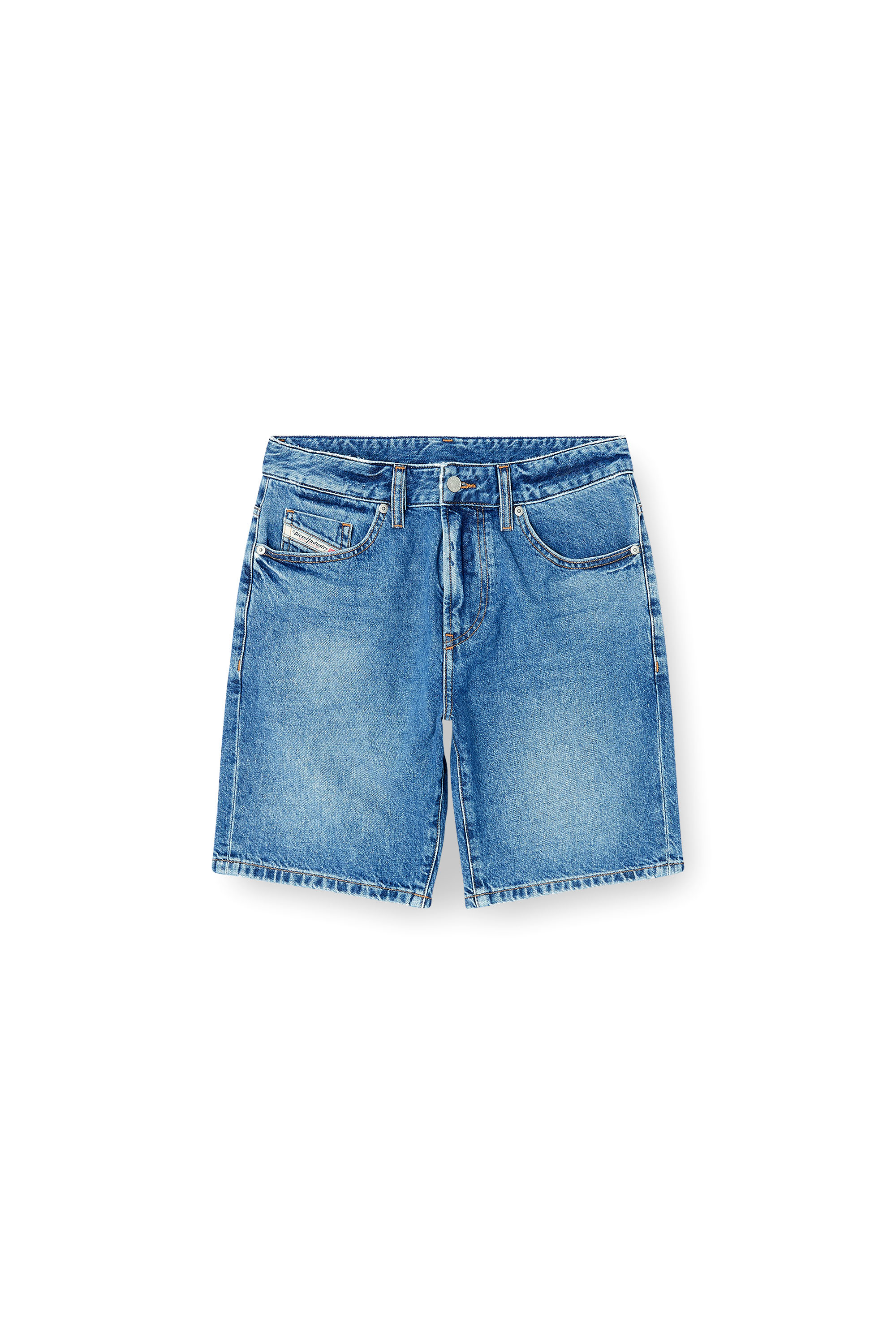Diesel - D-FIN, Shorts slim in denim lavaggio pulito Uomo in Blu - 3