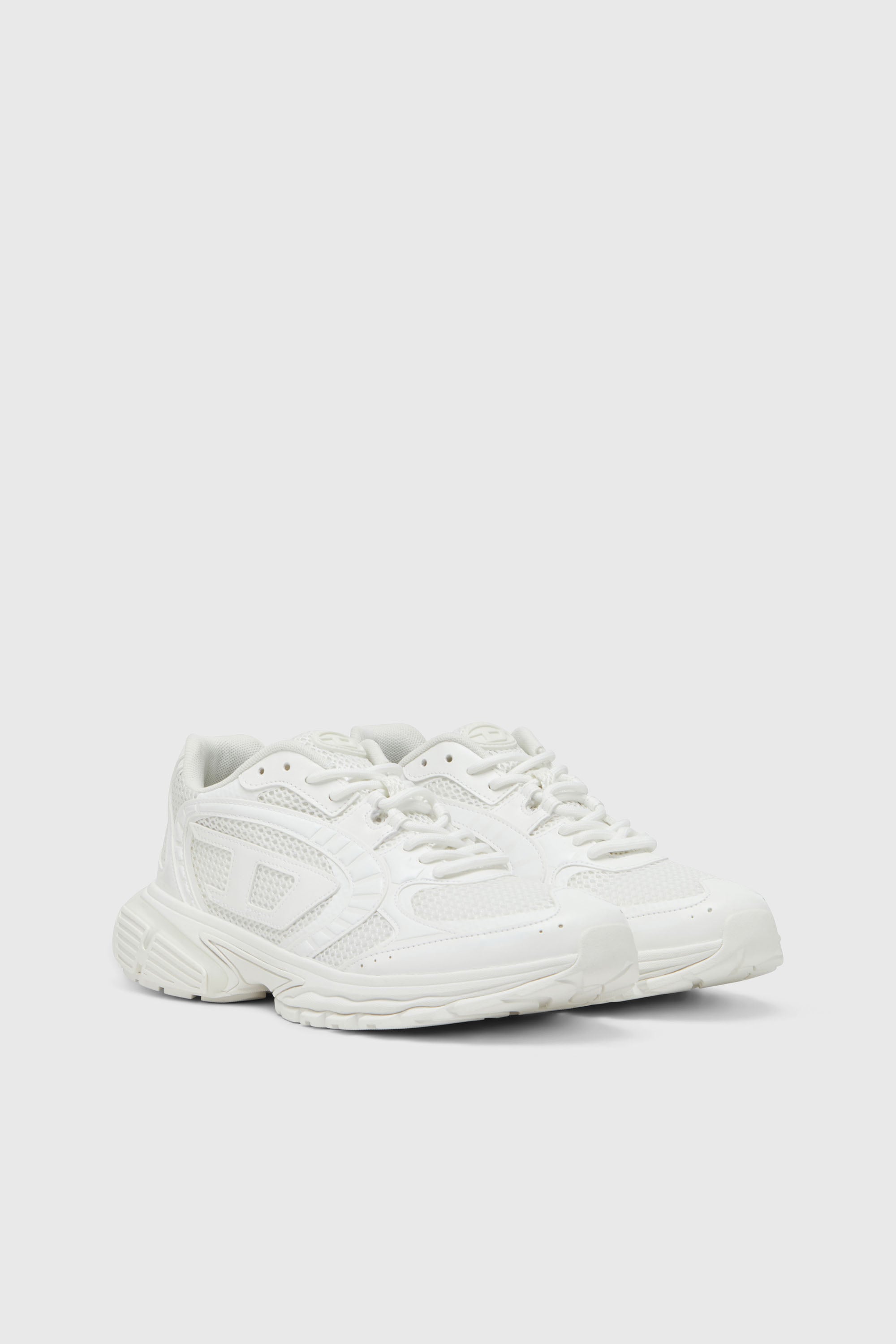 Diesel - S-PRO-V-DENSE LOW, S-Pro-V-Dense-Sneaker in rete con logo Oval D Uomo in Bianco - 2