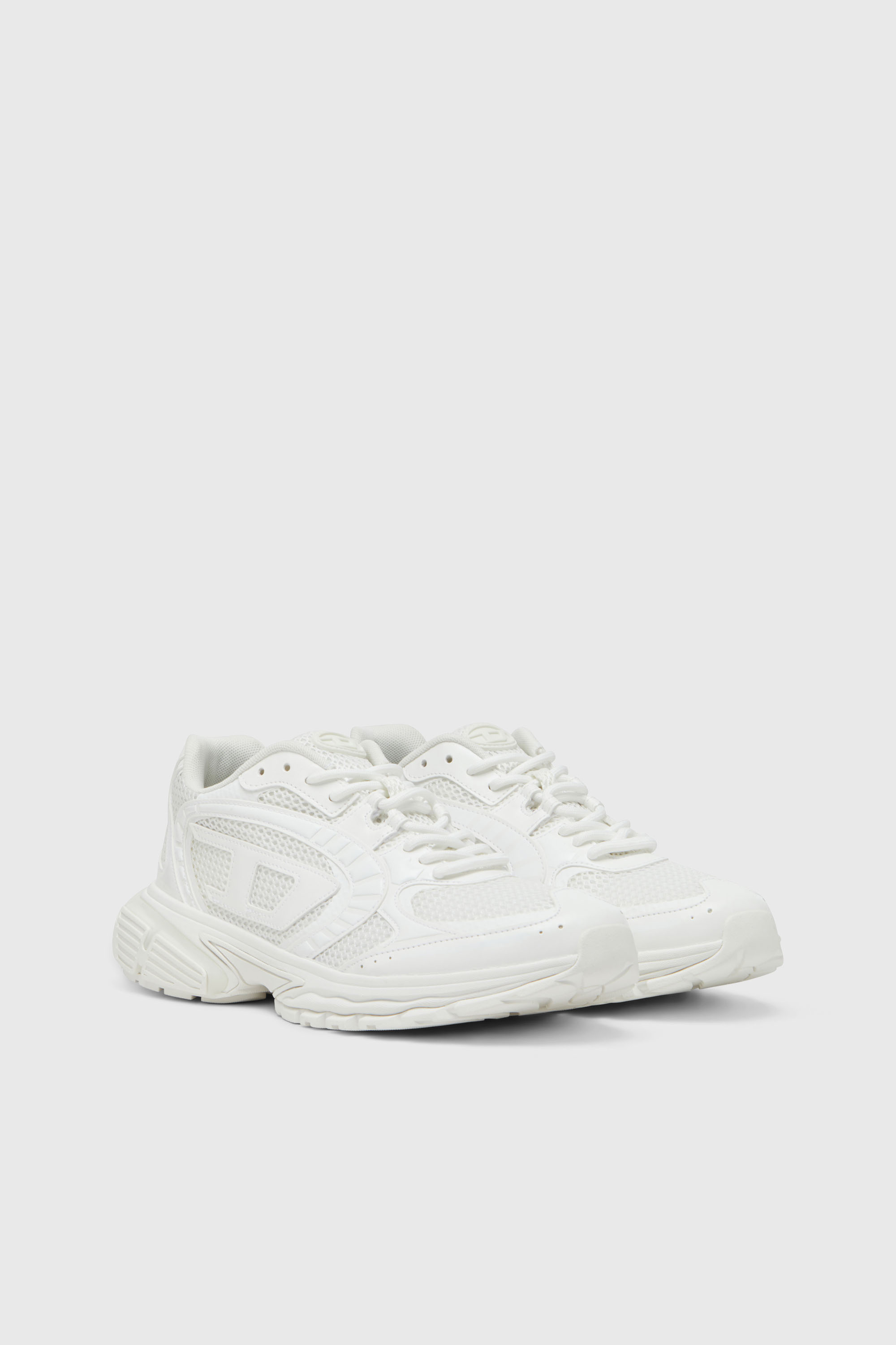 Diesel - S-PRO-V-DENSE LOW, S-Pro-V-Dense-Sneaker in rete con logo Oval D Uomo in Bianco - 2