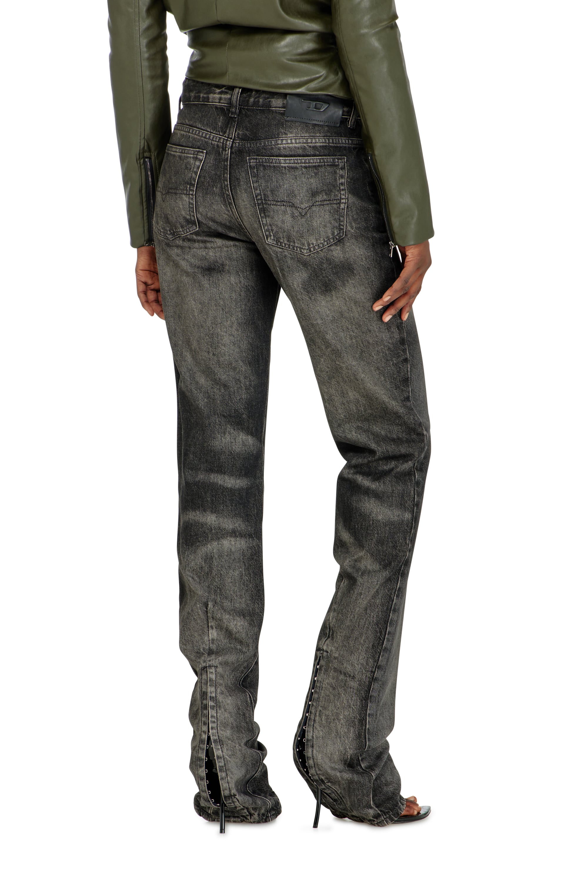Diesel - Regular Jeans D-Heel 09R33 Donna, Nero/Grigio scuro - Image 4