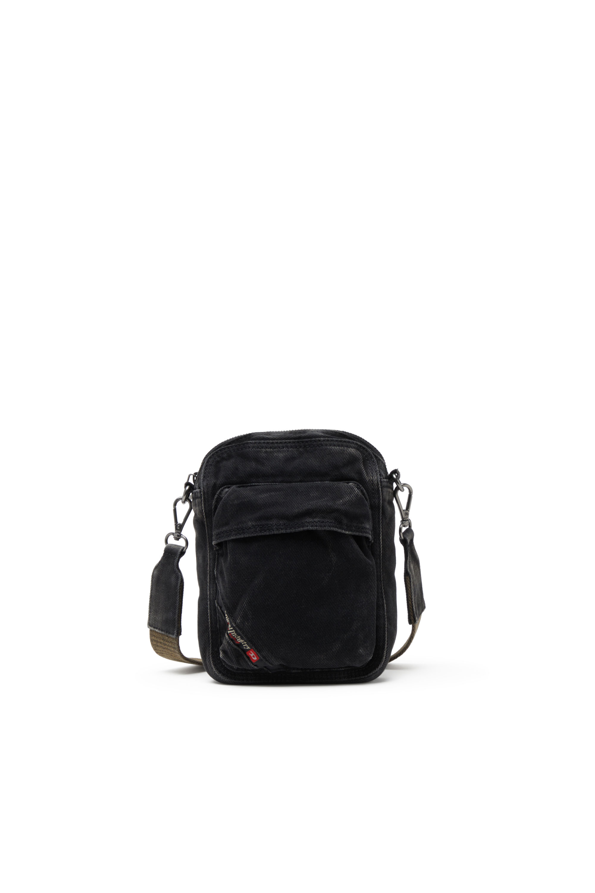 Diesel - MULTI-PKTS CROSSBODY X, Multi-Pkts-Borsa crossbody in denim washed Uomo in Nero - 1