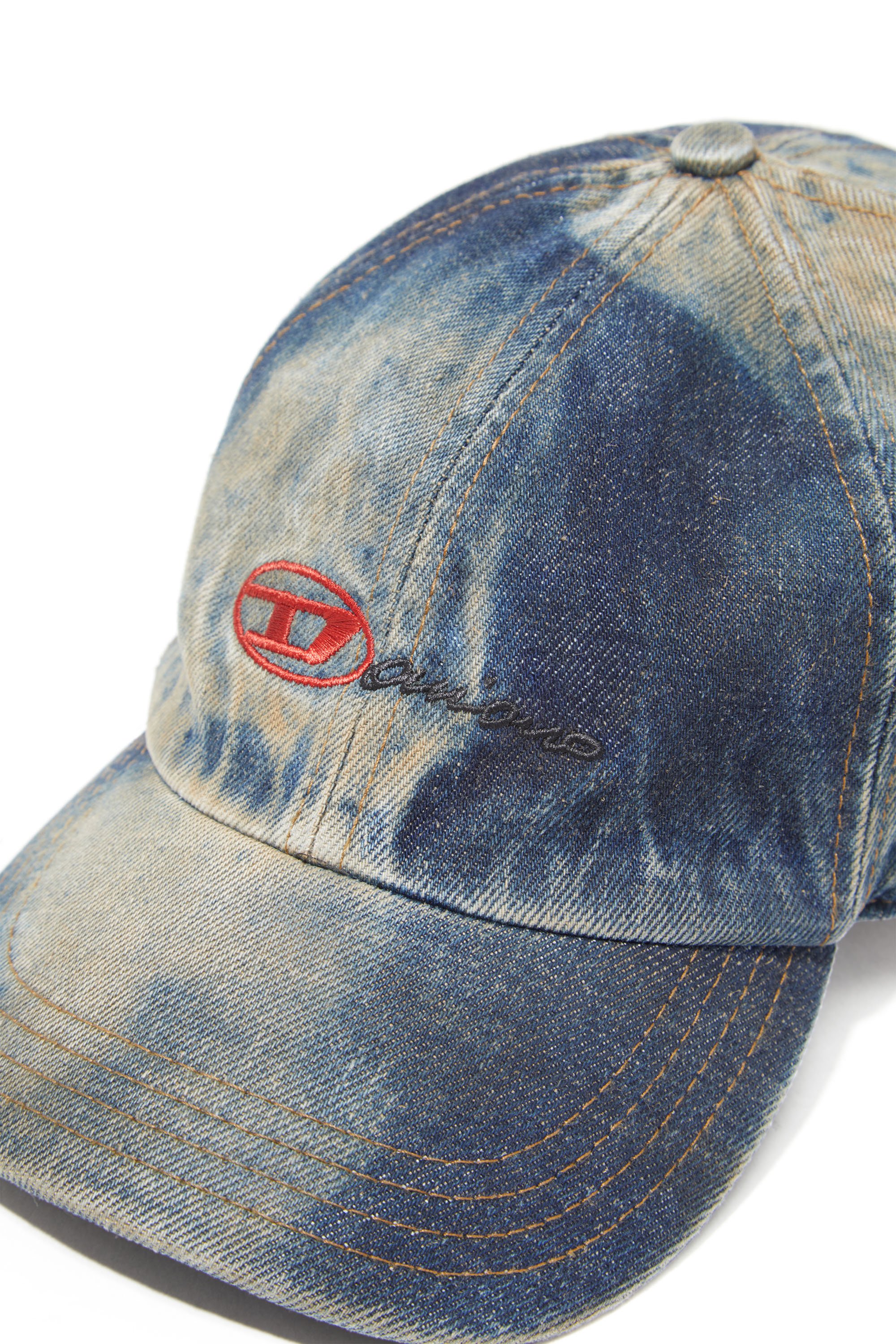 Diesel - C-CAP-DD, Cappello da baseball in denim dirty Unisex in Blu - 3