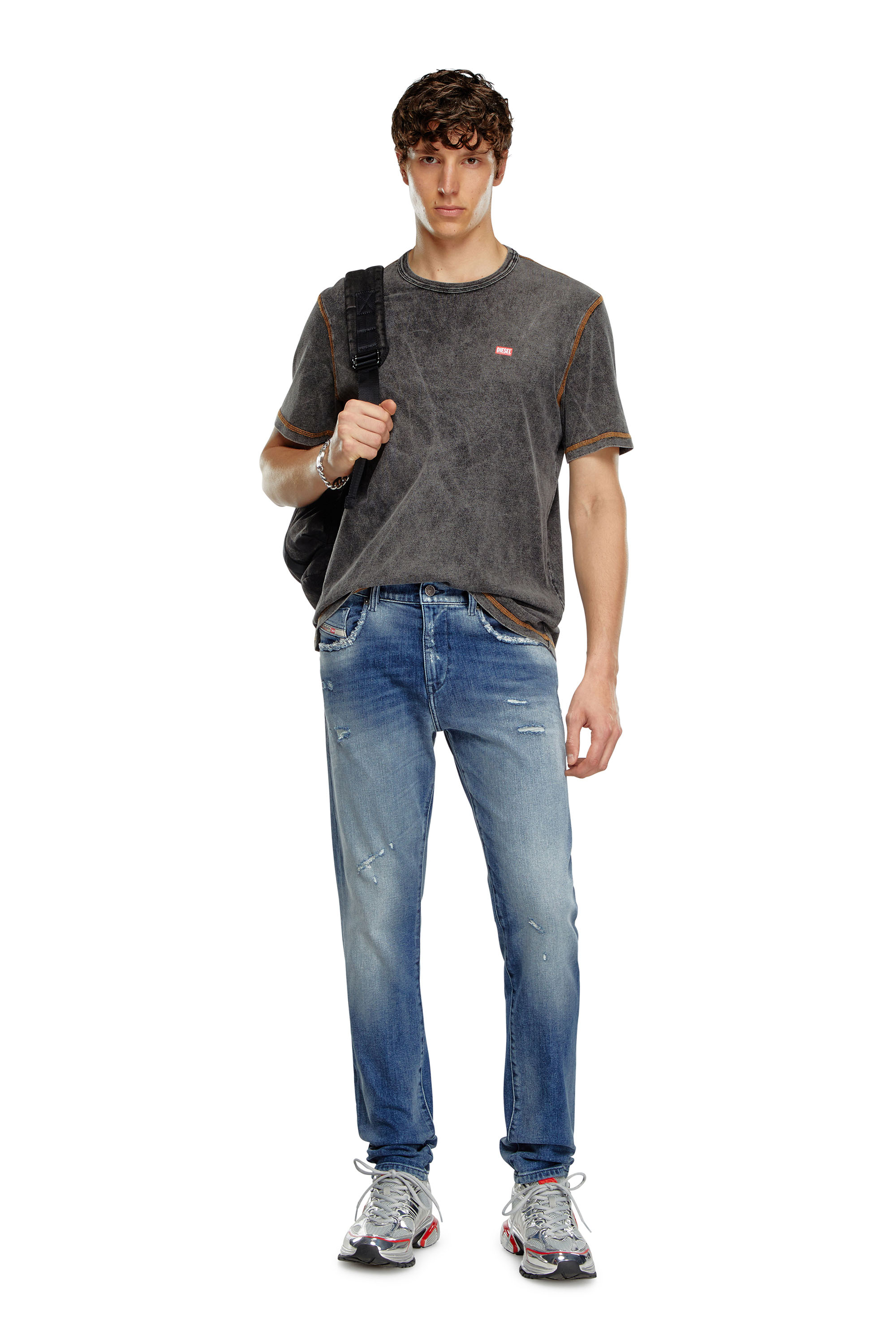 Diesel - Uomo Slim Jeans 2019 D-Strukt 09J61, Blu medio - Image 2